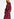 Roze en rode midijurk met luipaardprint Faume - seconde main