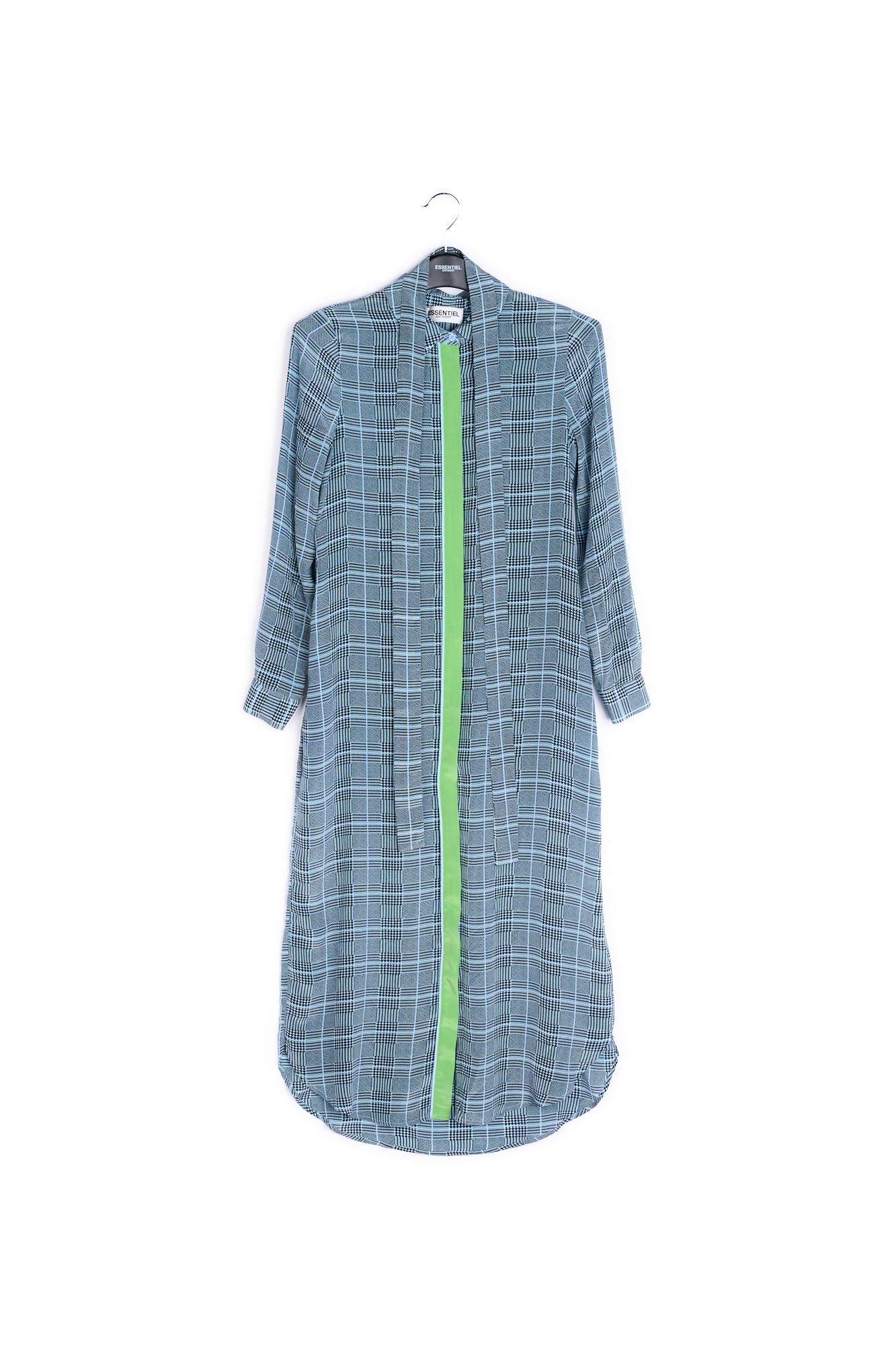 Zijden hemdjurk met grote ruiten RE—SSENTIEL | Essentiel second hand