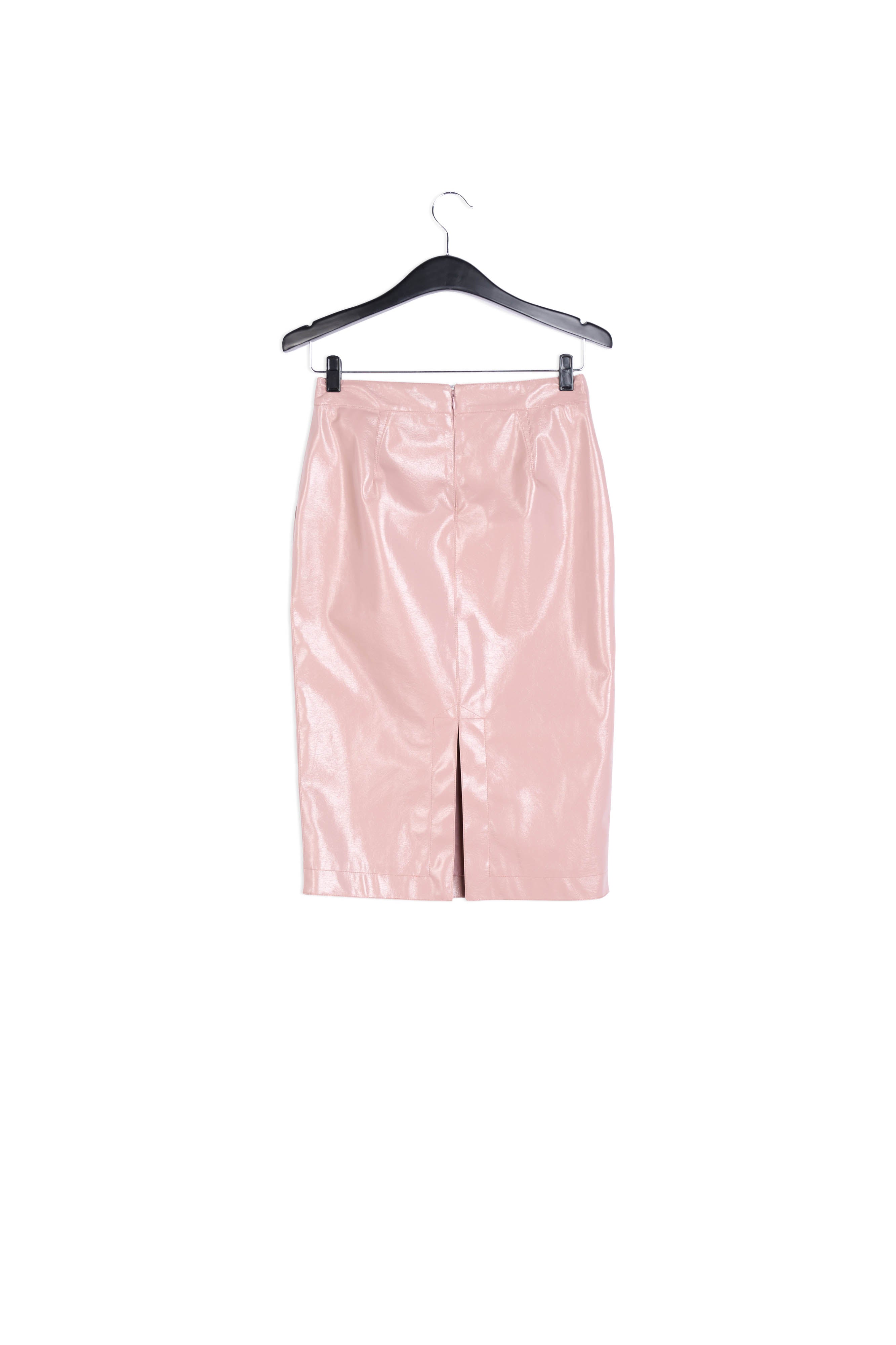 Pink leather-look pencil skirt RE—SSENTIEL | Essentiel second hand