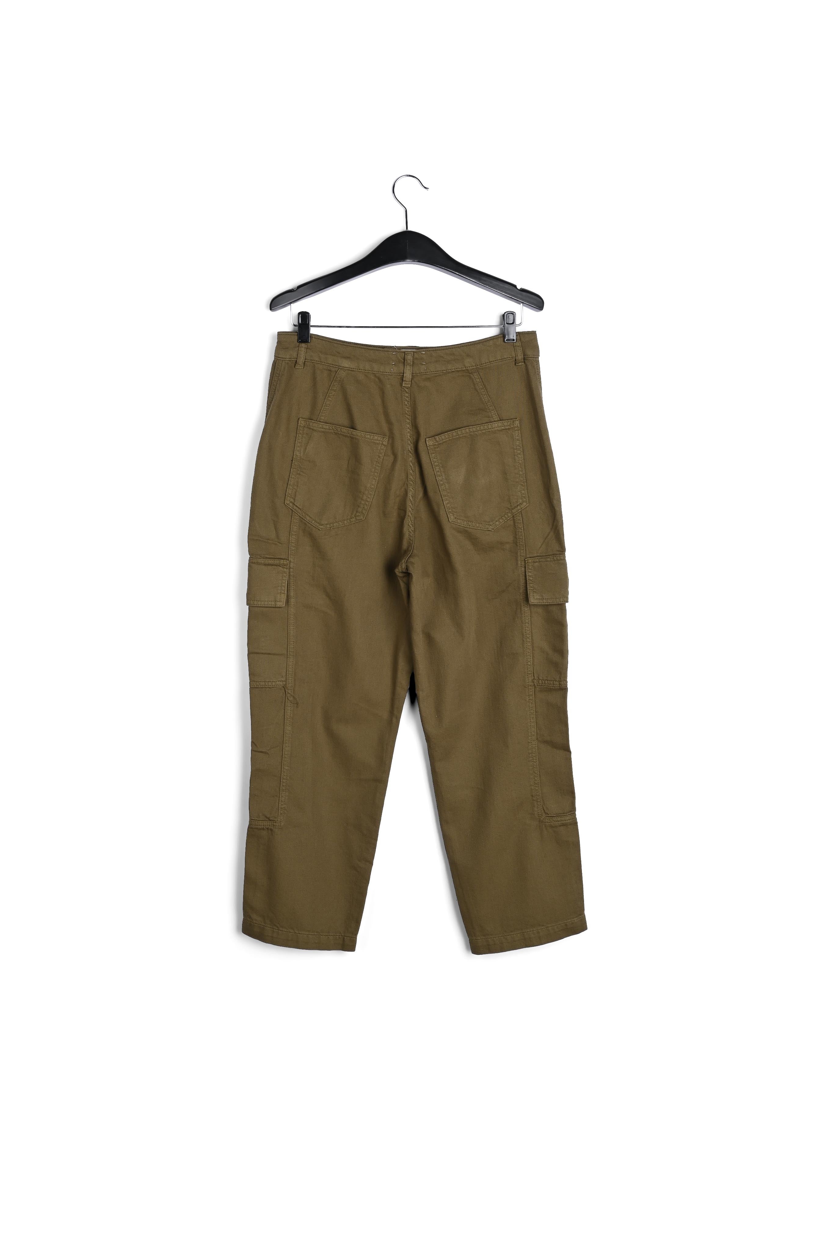 Jean treillis kaki aux jambes droites RE—SSENTIEL | Essentiel second hand