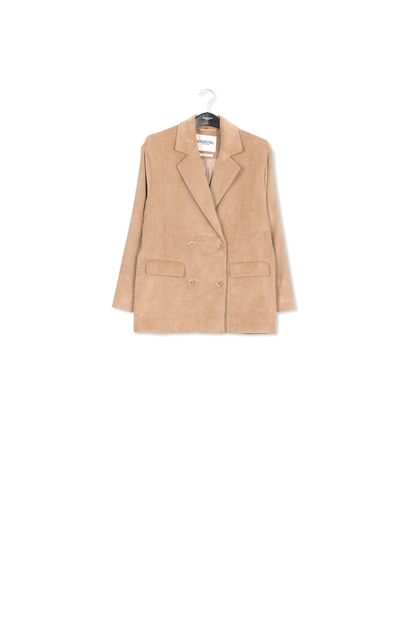Blazer croisé en velours côtelé camel RE—SSENTIEL | Essentiel second hand
