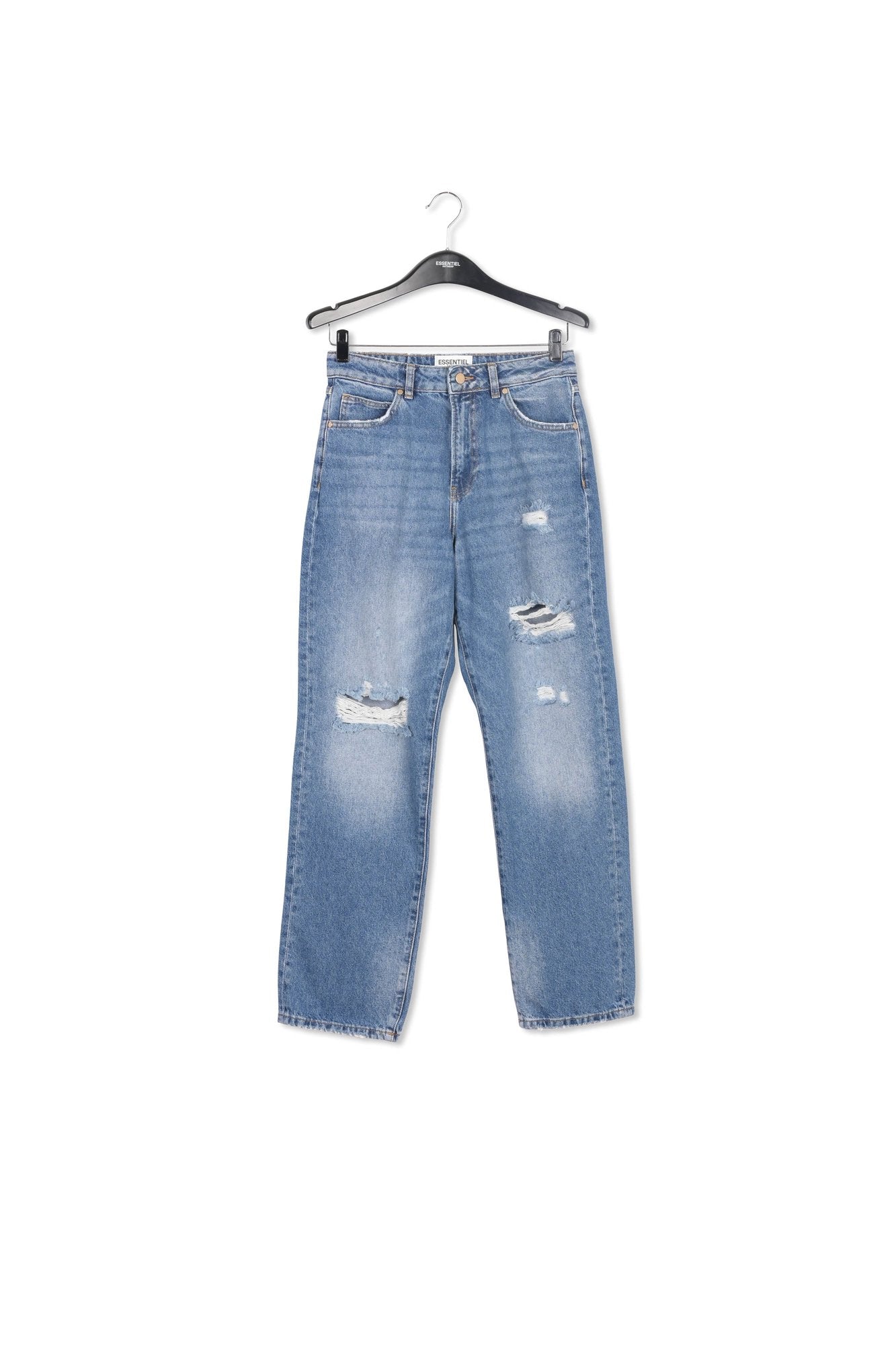Blue distressed boyfriend jeans RE—SSENTIEL | Essentiel second hand