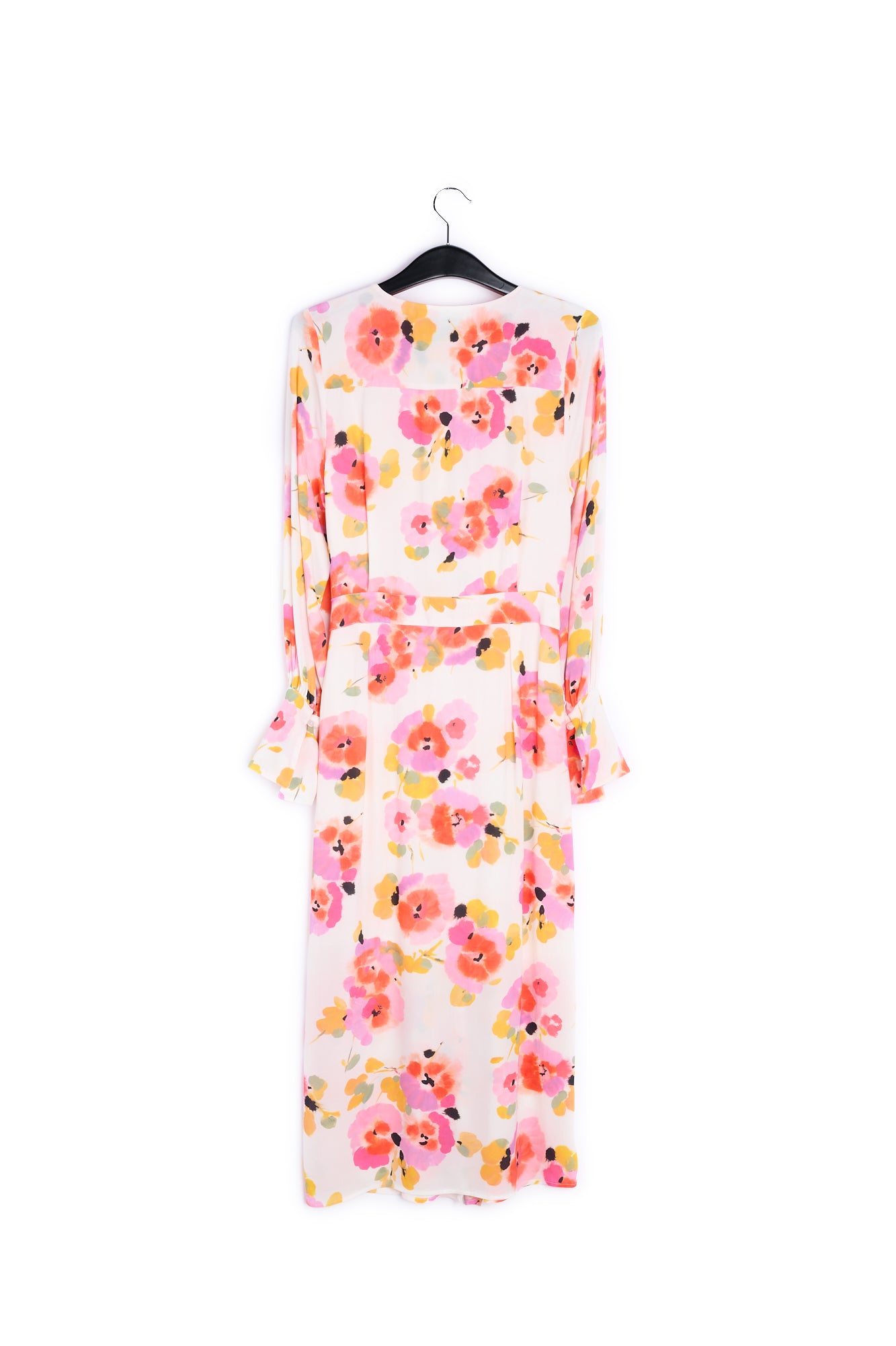 Off-white floral-print midi dress RE—SSENTIEL | Essentiel second hand