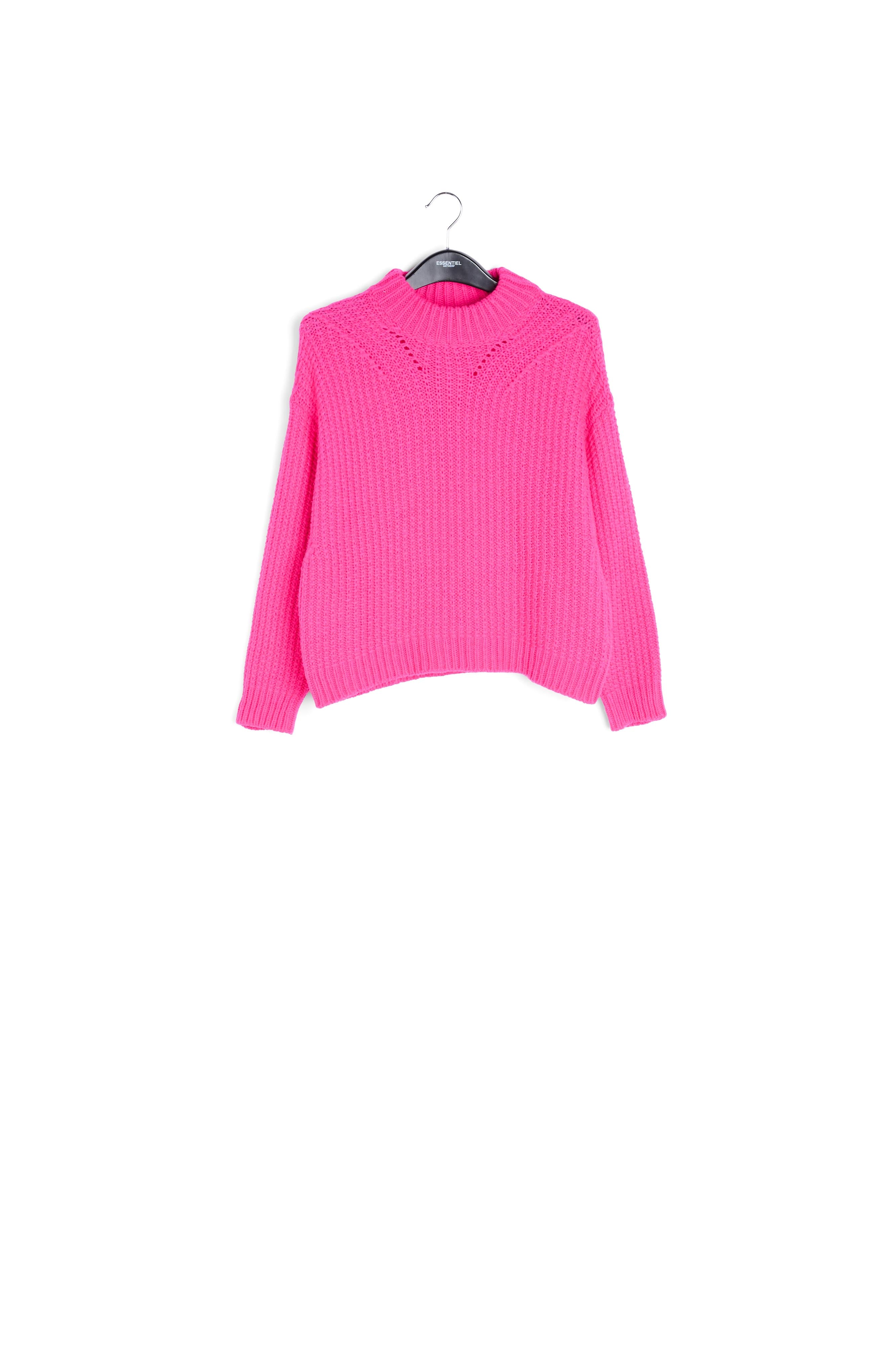 Pull carré en tricot rose RE—SSENTIEL | Essentiel second hand