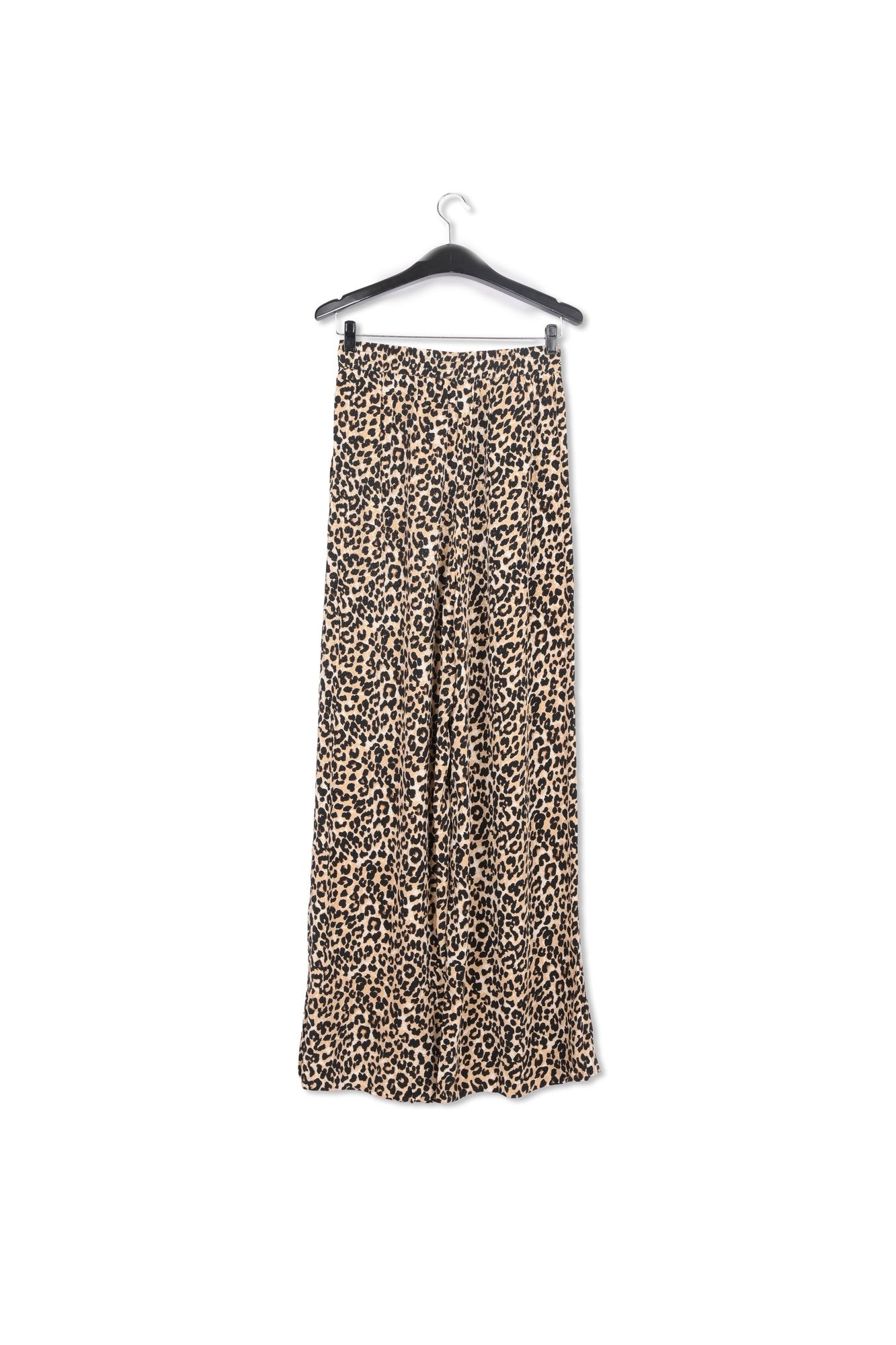 Brown wide-leg pants with leopard print RE—SSENTIEL | Essentiel second hand
