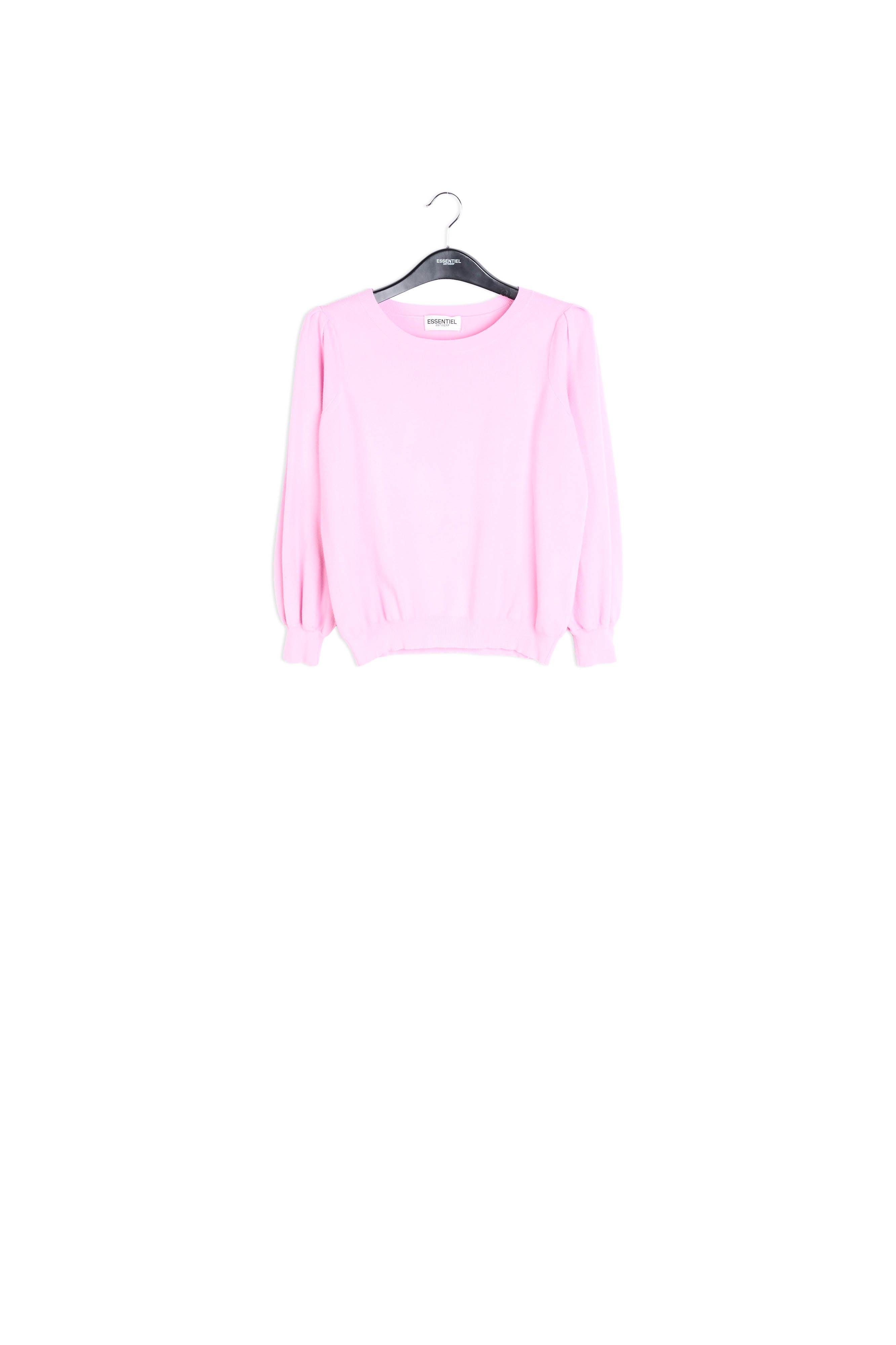 Pull rose clair aux détails plissés RE—SSENTIEL | Essentiel second hand