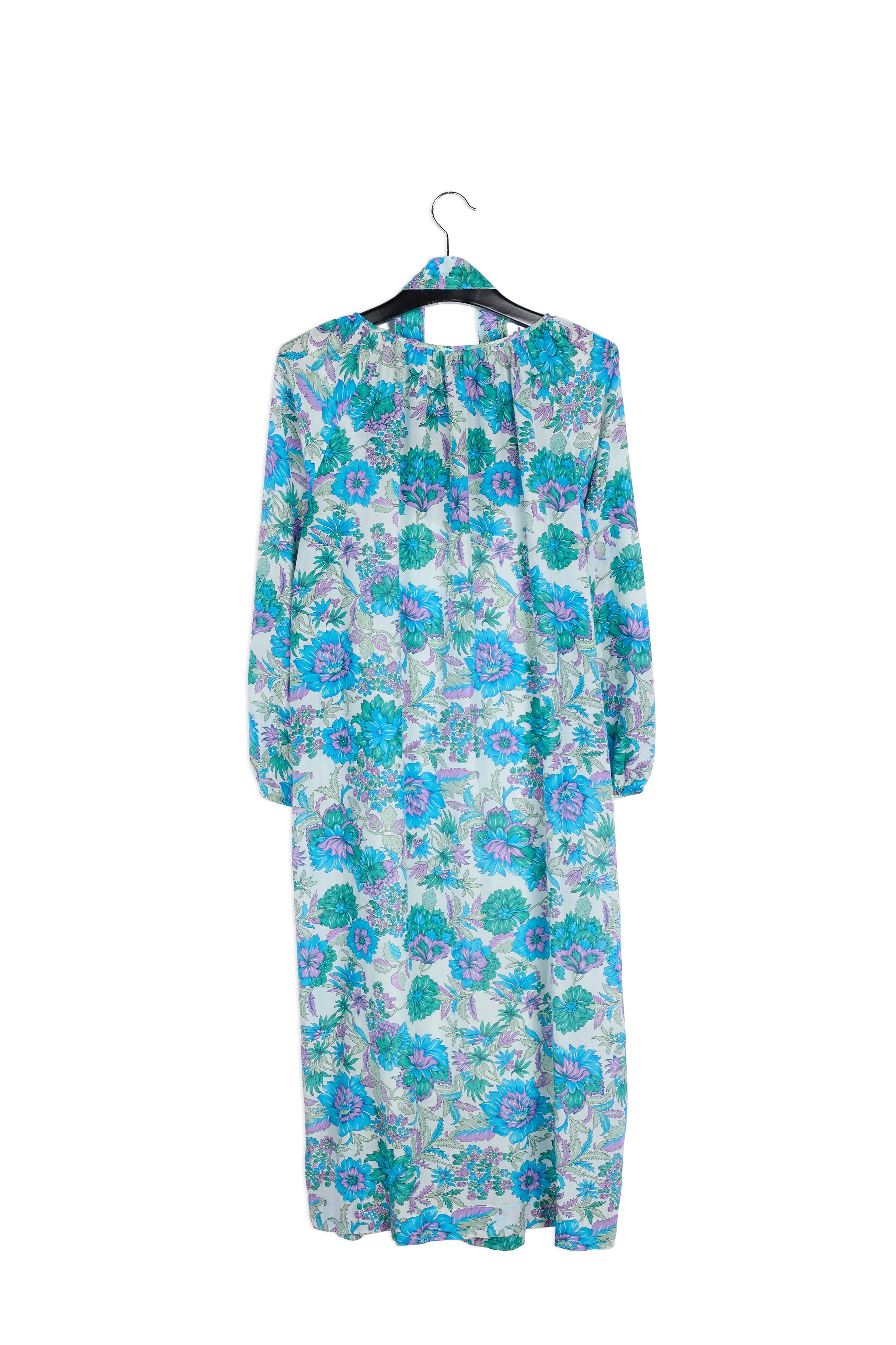 Blue cotton-silk midi shirt dress RE—SSENTIEL | Essentiel second hand