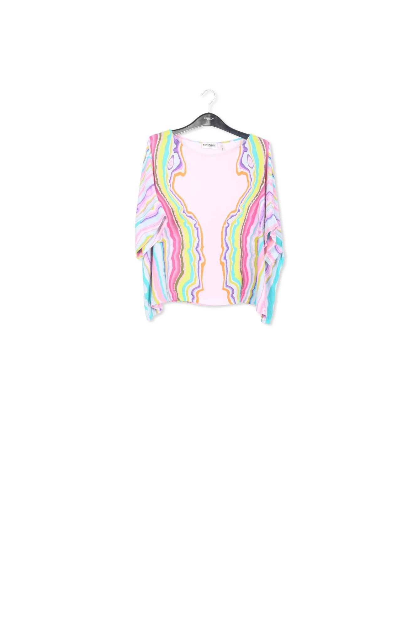 Top lilas oversize à  imprimé multicolore RE—SSENTIEL | Essentiel second hand