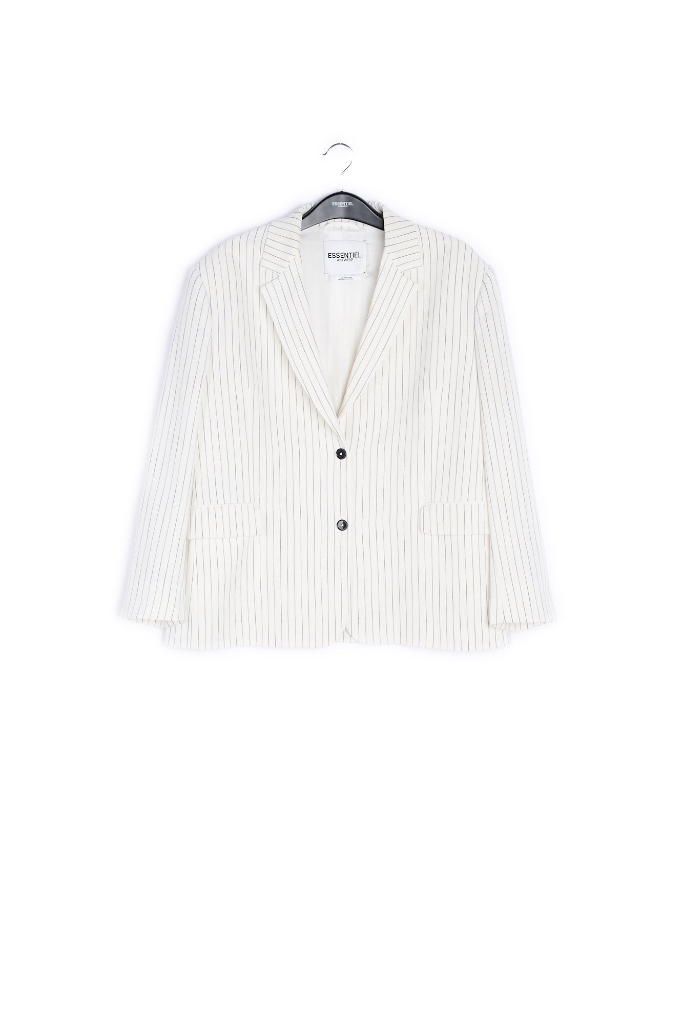 Veste oversize blanc cassé aux rayures fines RE—SSENTIEL | Essentiel second hand