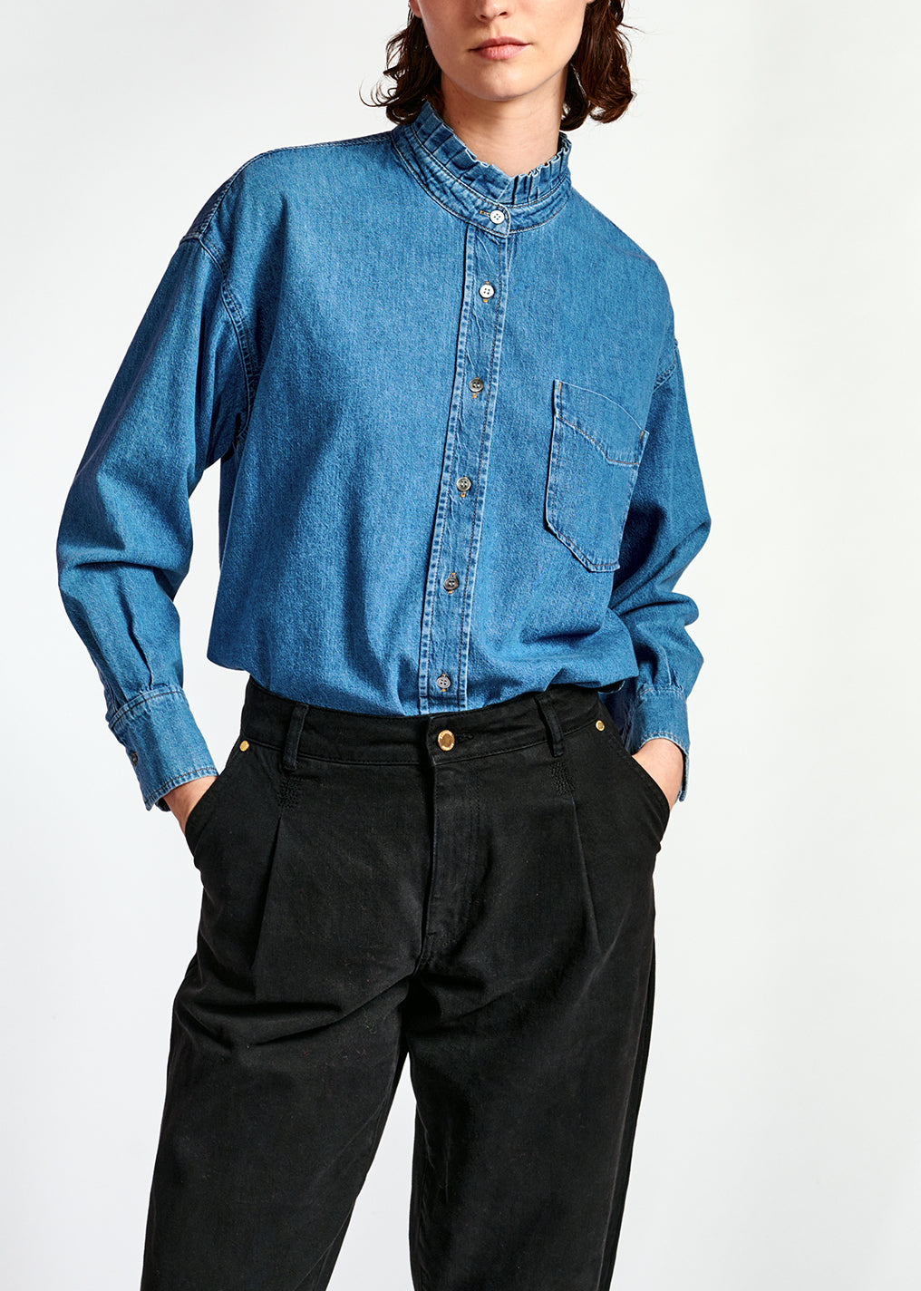 Black high-rise jeans RE—SSENTIEL | Essentiel second hand