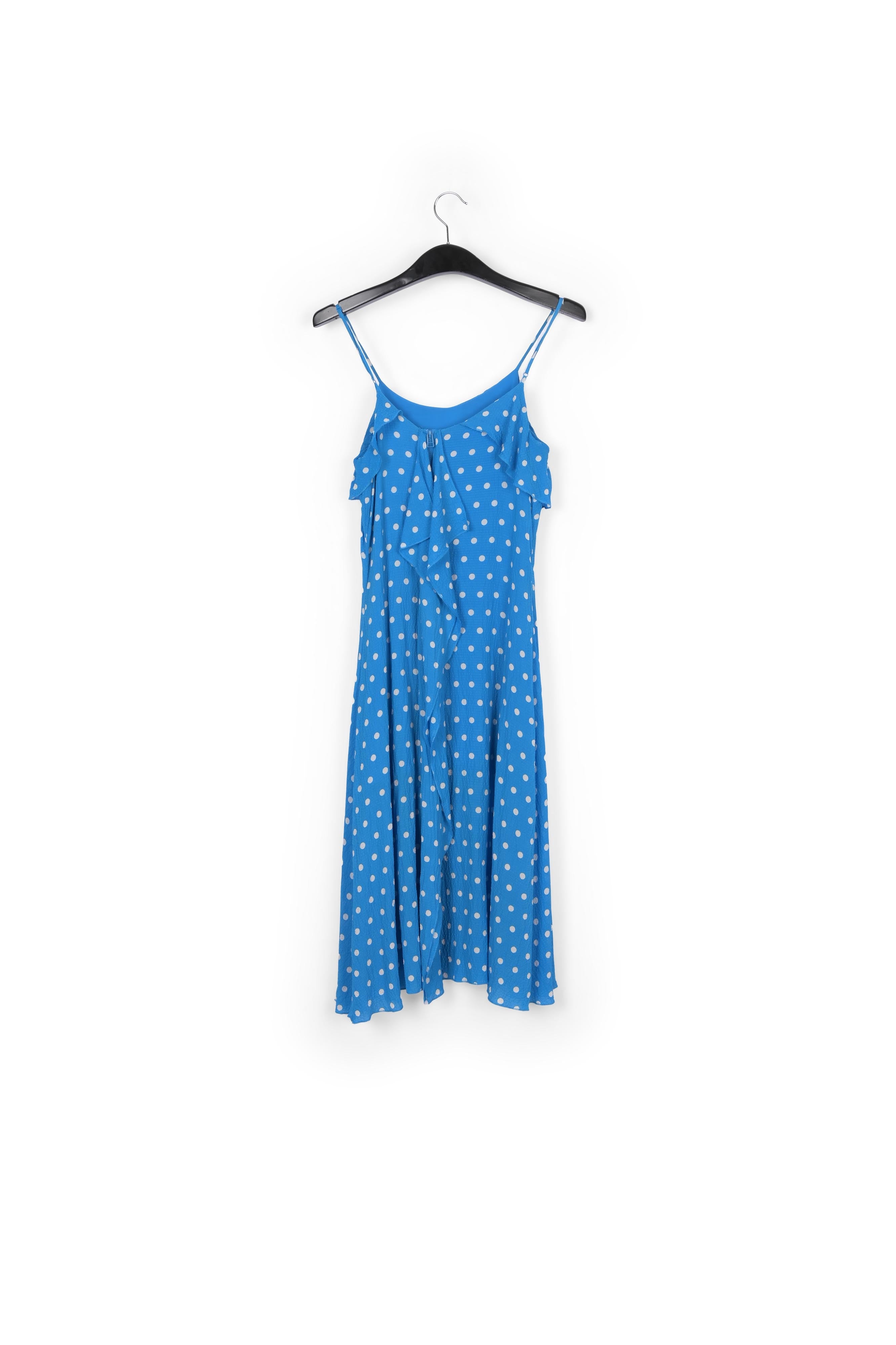 Blue and white polka-dot slip dress RE—SSENTIEL | Essentiel second hand