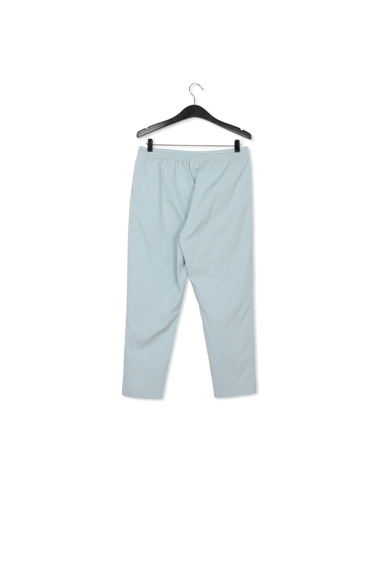 Light blue plaid cotton-blend pants RE—SSENTIEL | Essentiel second hand