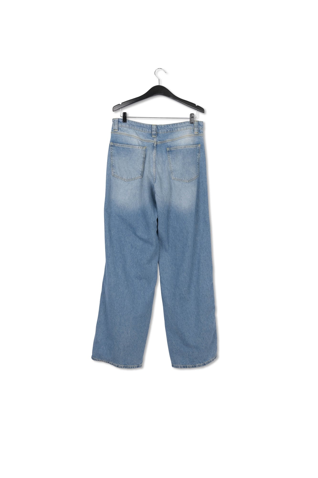 Distressed wide-leg blue jeans RE—SSENTIEL | Essentiel second hand
