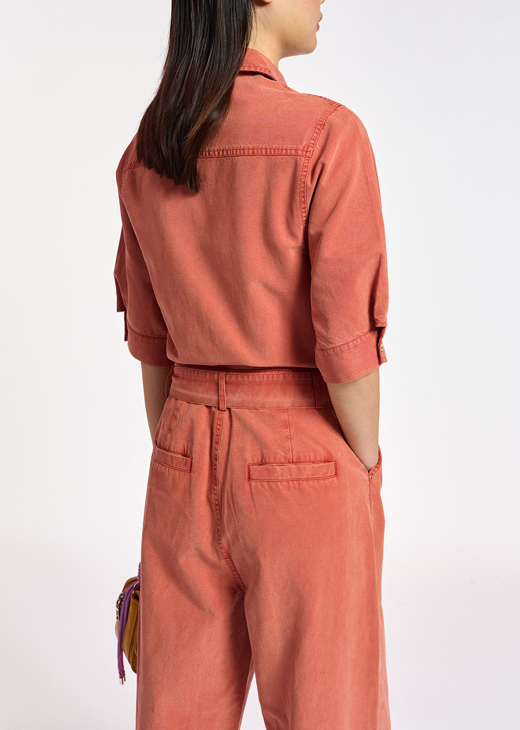 Donkeroranje jumpsuit van katoenmix RE—SSENTIEL | Essentiel second hand
