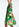 Groene, rode en paarse mini-jurk met aquarelprint Faume - seconde main