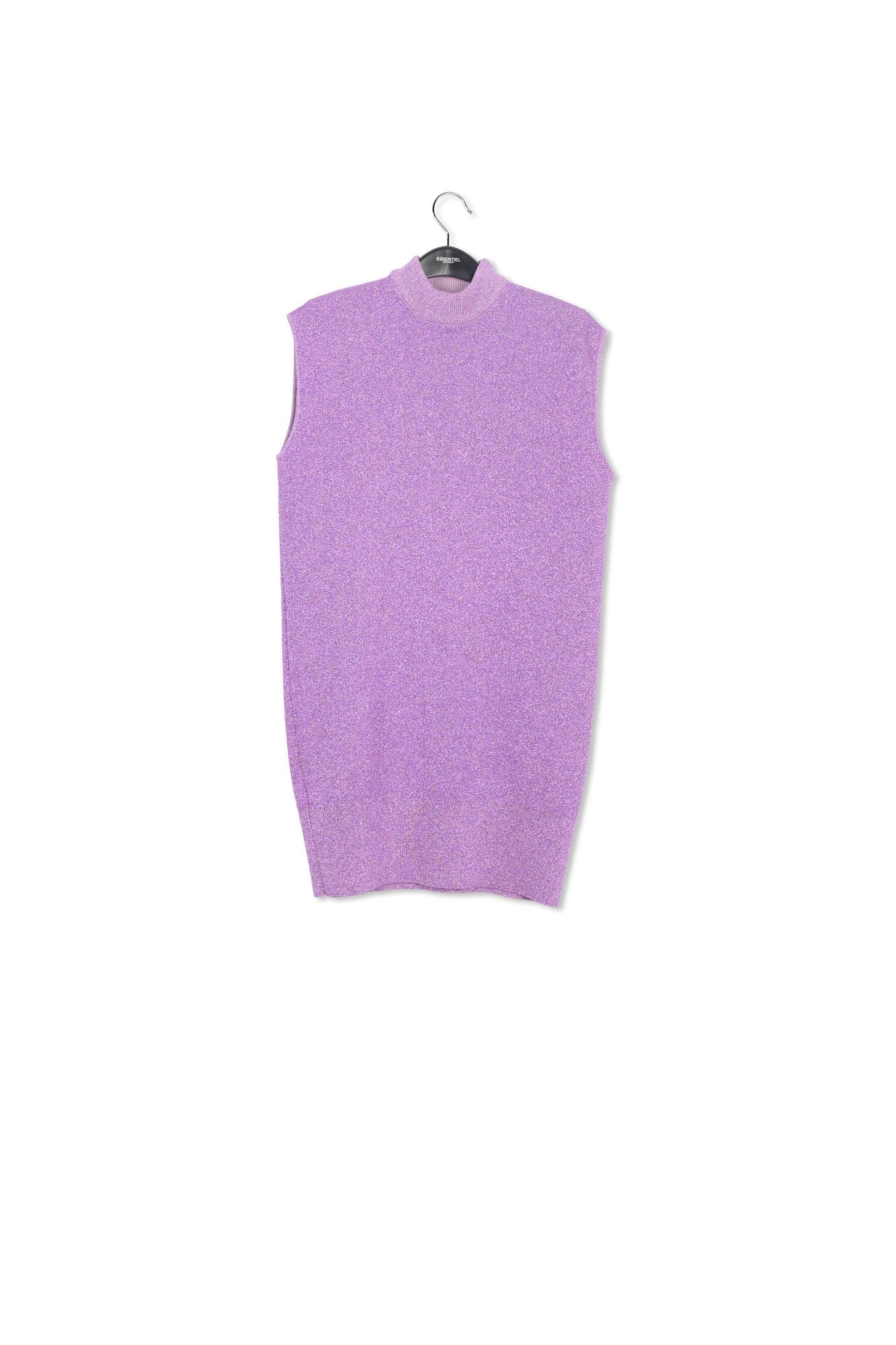 Purple lurex knitted dress RE—SSENTIEL | Essentiel second hand