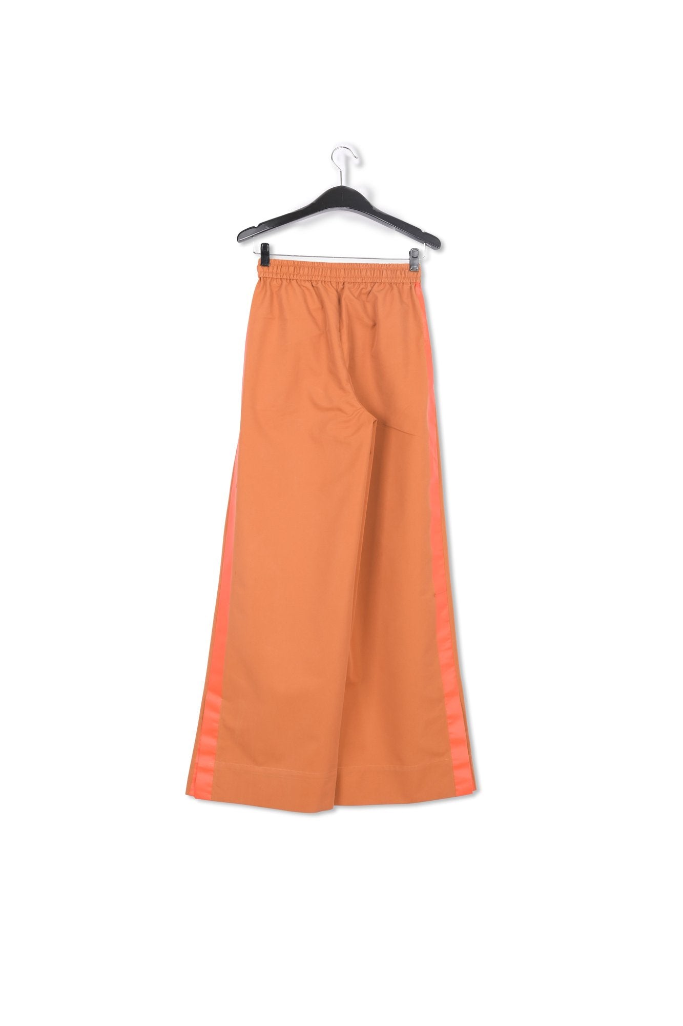 Bronze wide-leg pants with orange stripes RE—SSENTIEL | Essentiel second hand