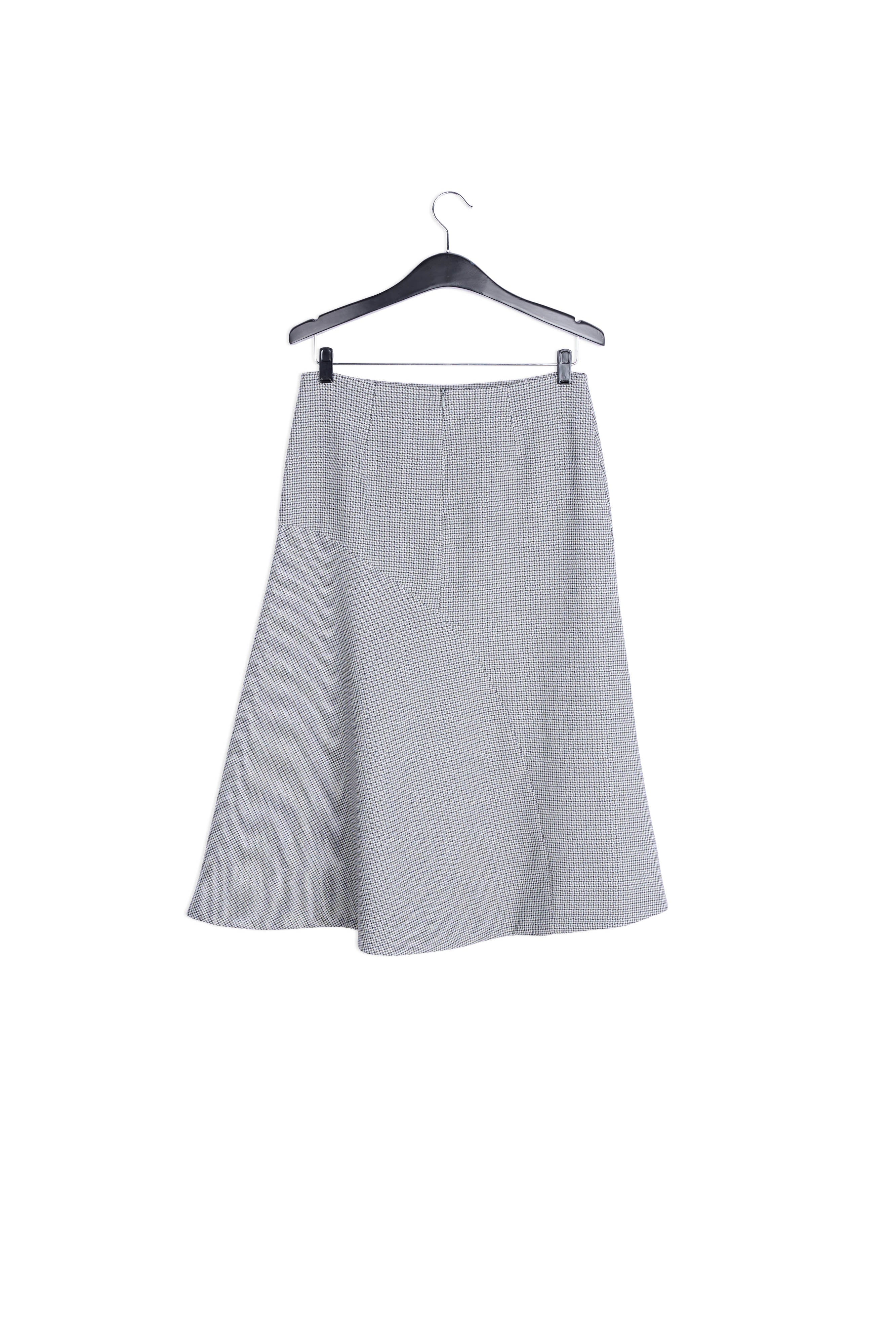 Grey houndstooth midi skirt RE—SSENTIEL | Essentiel second hand