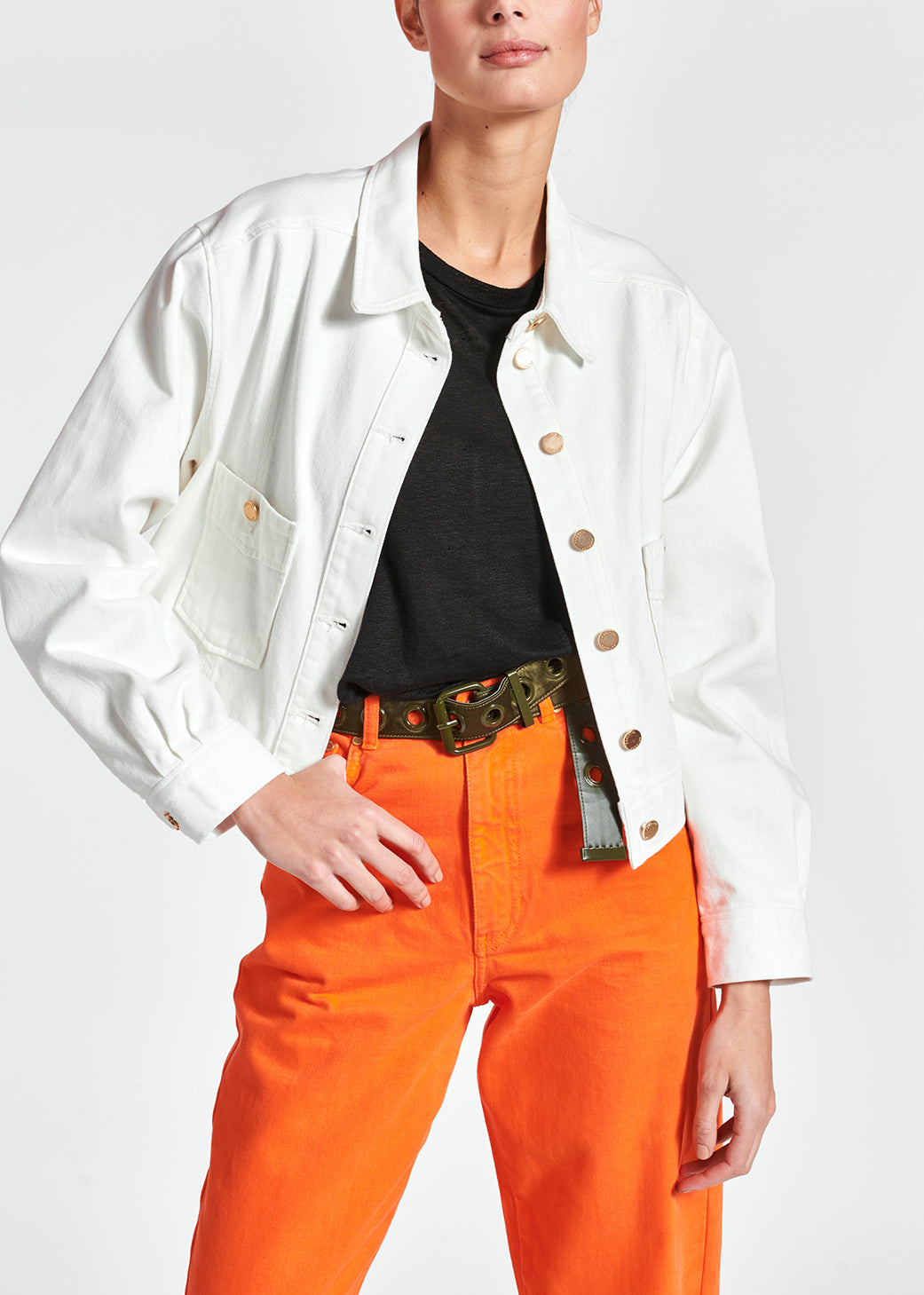 Veste en jean blanche RE—SSENTIEL | Essentiel second hand