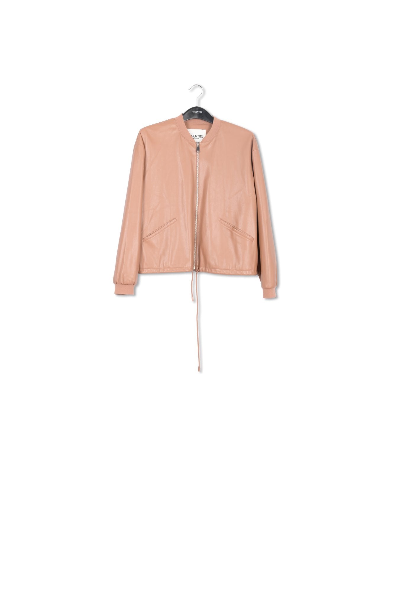 Brown faux leather bomber jacket RE—SSENTIEL | Essentiel second hand