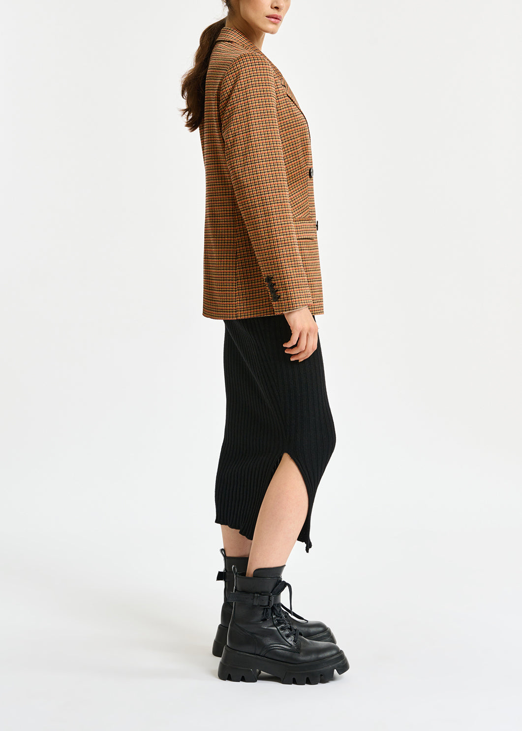 Blazer croisé à pied-de-poule RE—SSENTIEL | Essentiel second hand