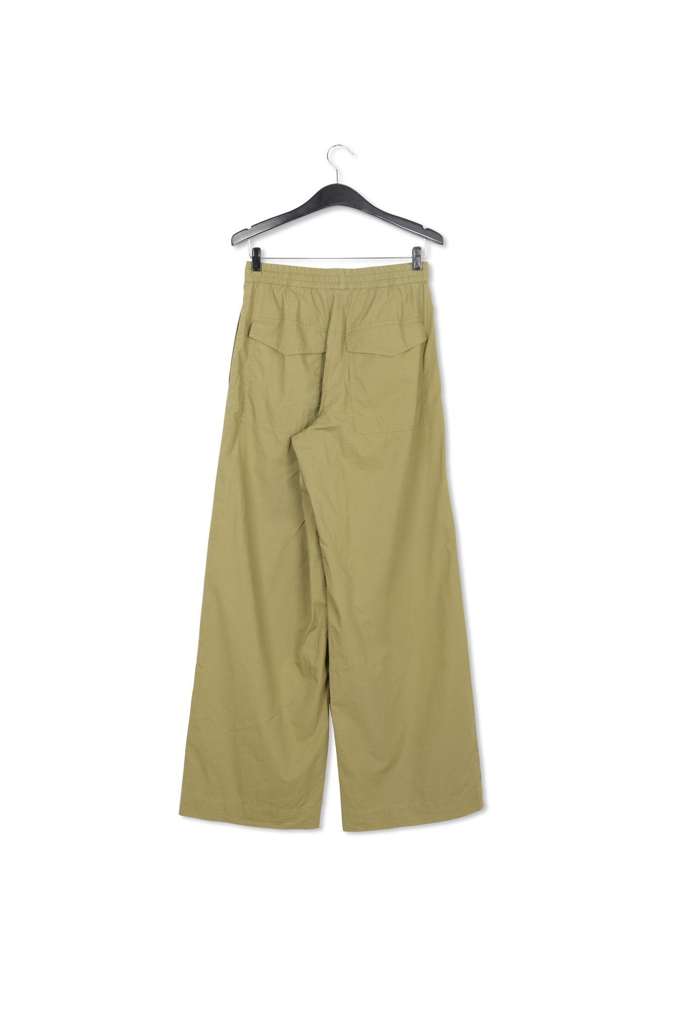 Khaki cotton cargo pants RE—SSENTIEL | Essentiel second hand