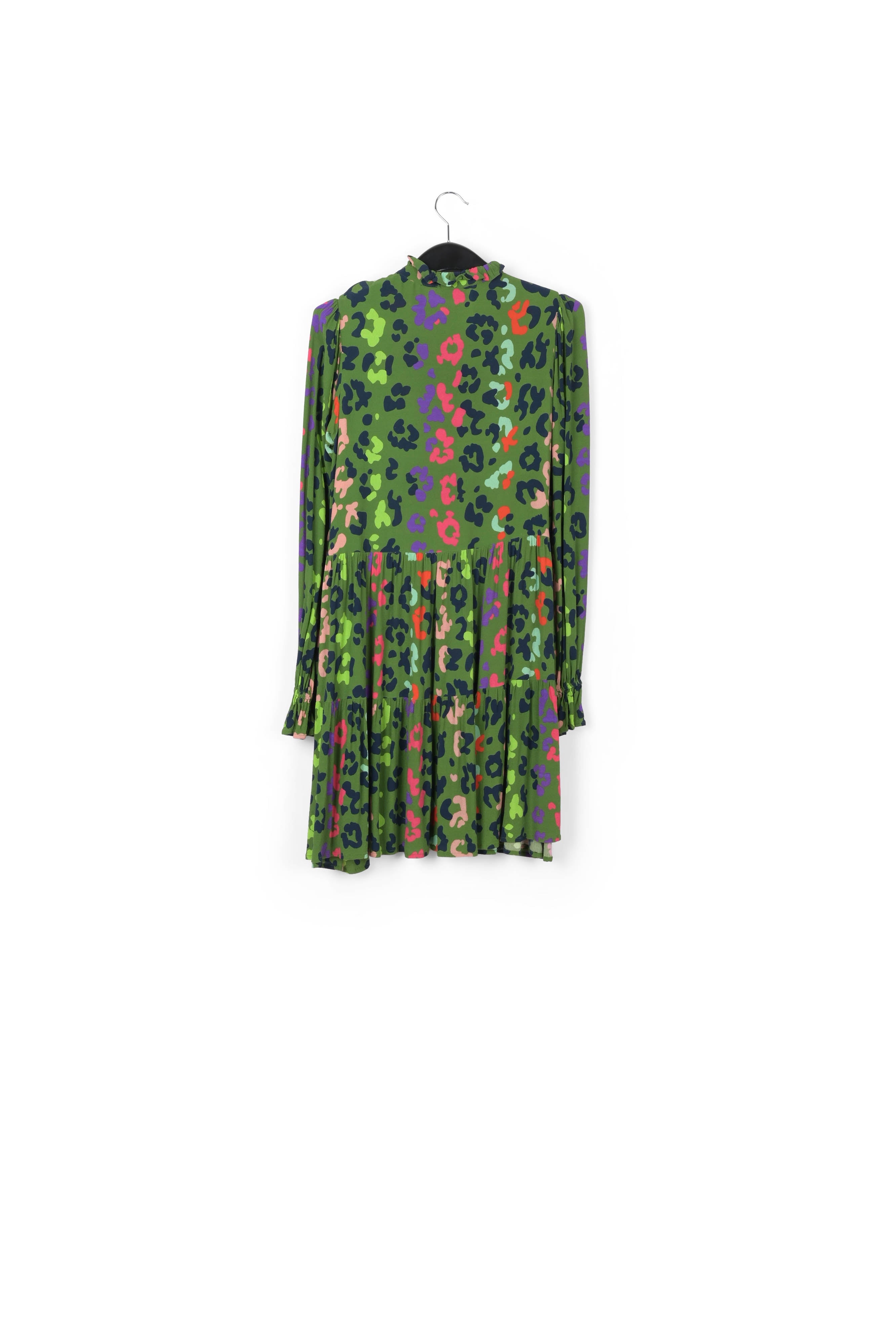 Green leopard print mini dress RE—SSENTIEL | Essentiel second hand