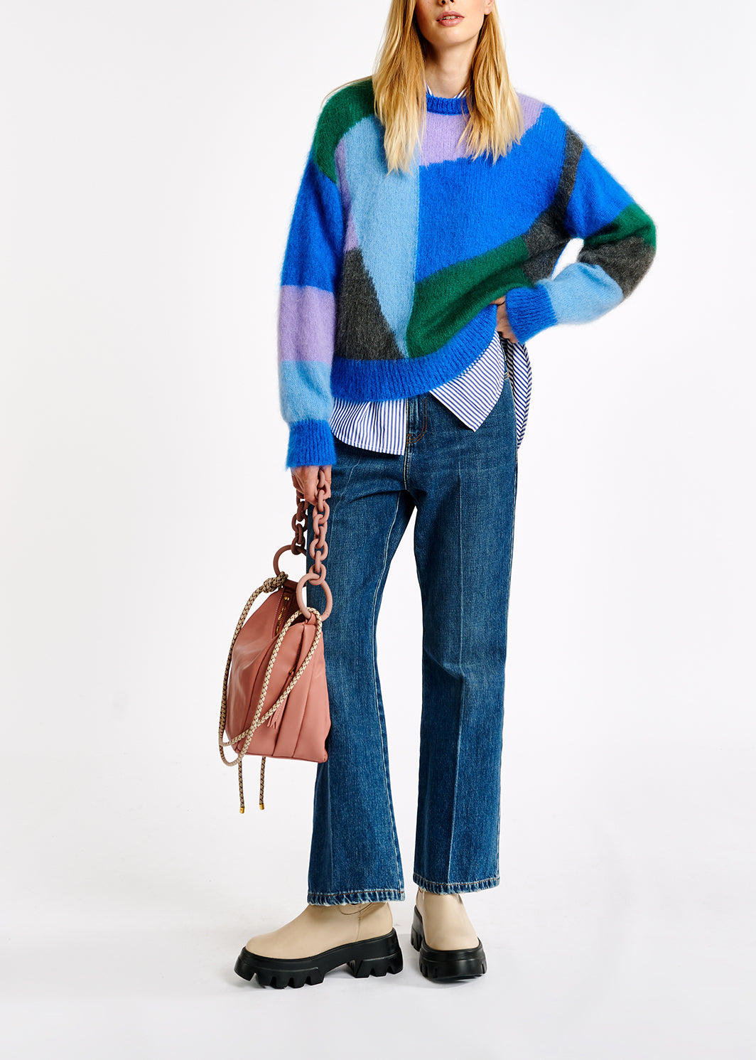 Soft and colorful mohair-blend sweater RE—SSENTIEL | Essentiel second hand