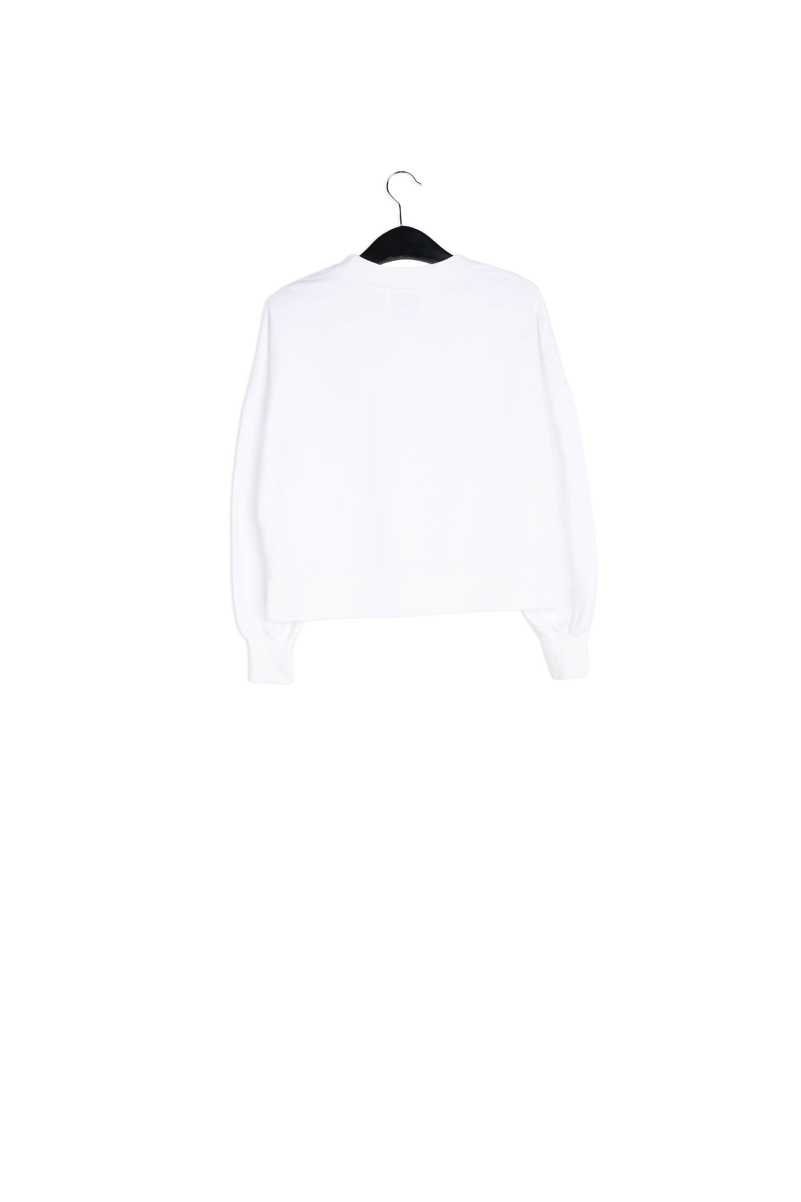 Embroidered off-white cotton-jersey sweatshirt RE—SSENTIEL | Essentiel second hand