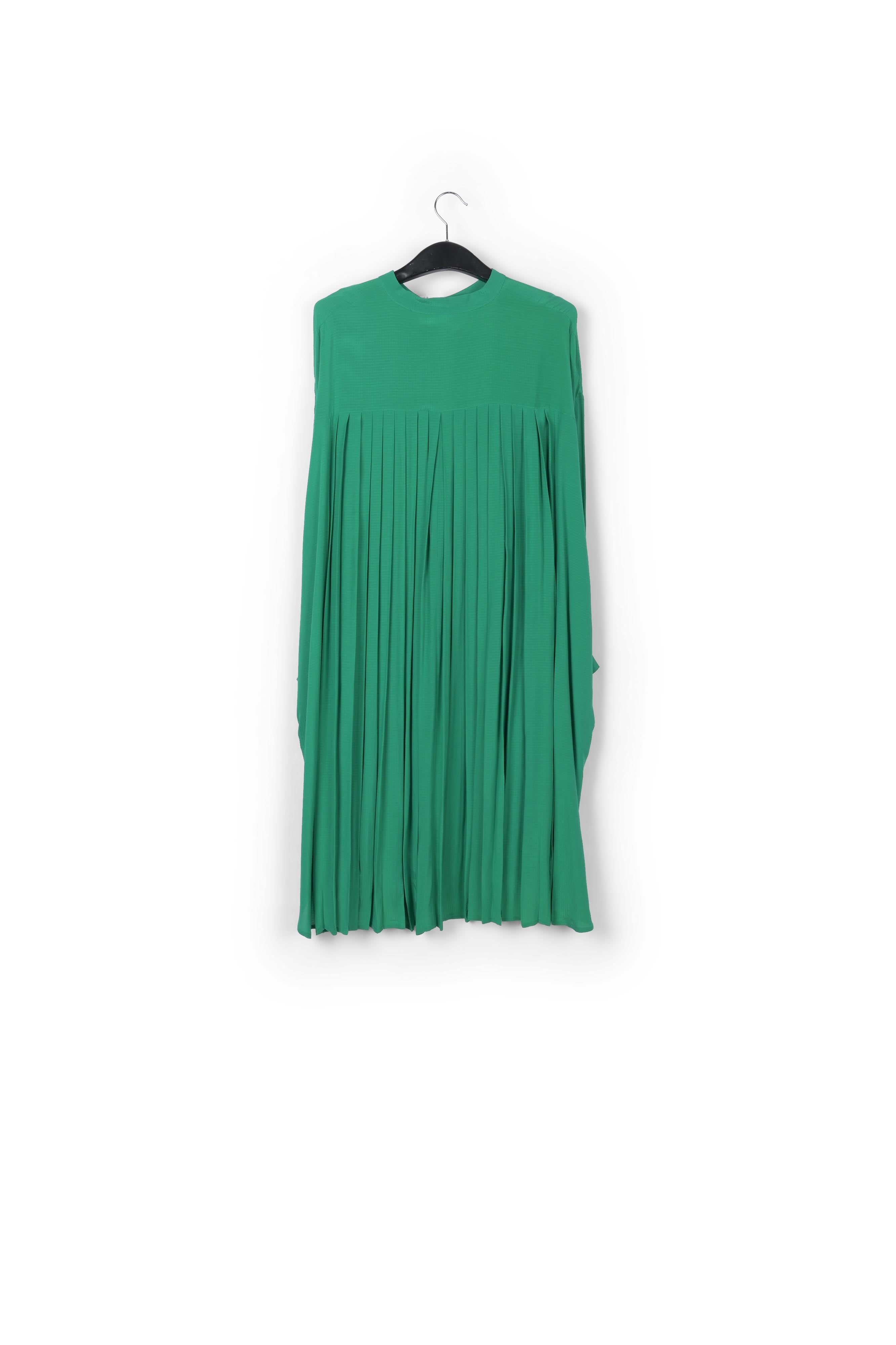 Robe chemise verte au dos plissé RE—SSENTIEL | Essentiel second hand