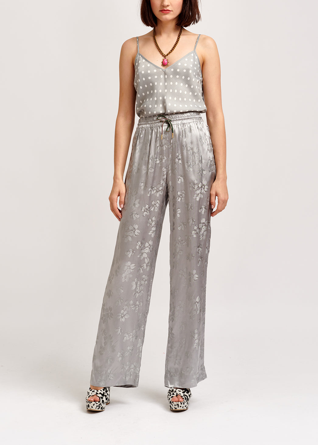 Grey polka dot camisole RE—SSENTIEL | Essentiel second hand