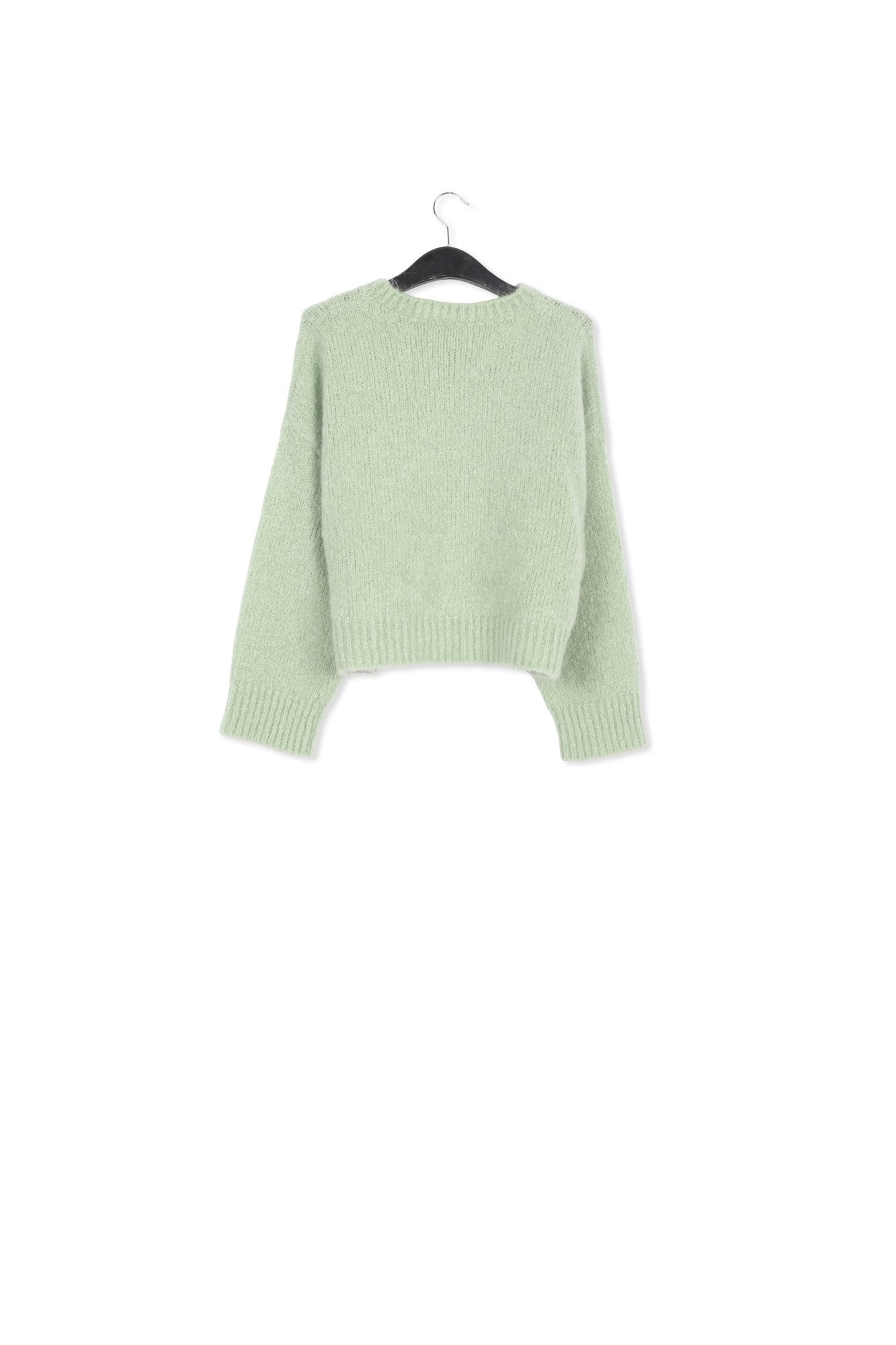 Light green turtleneck knit sweater RE—SSENTIEL | Essentiel second hand