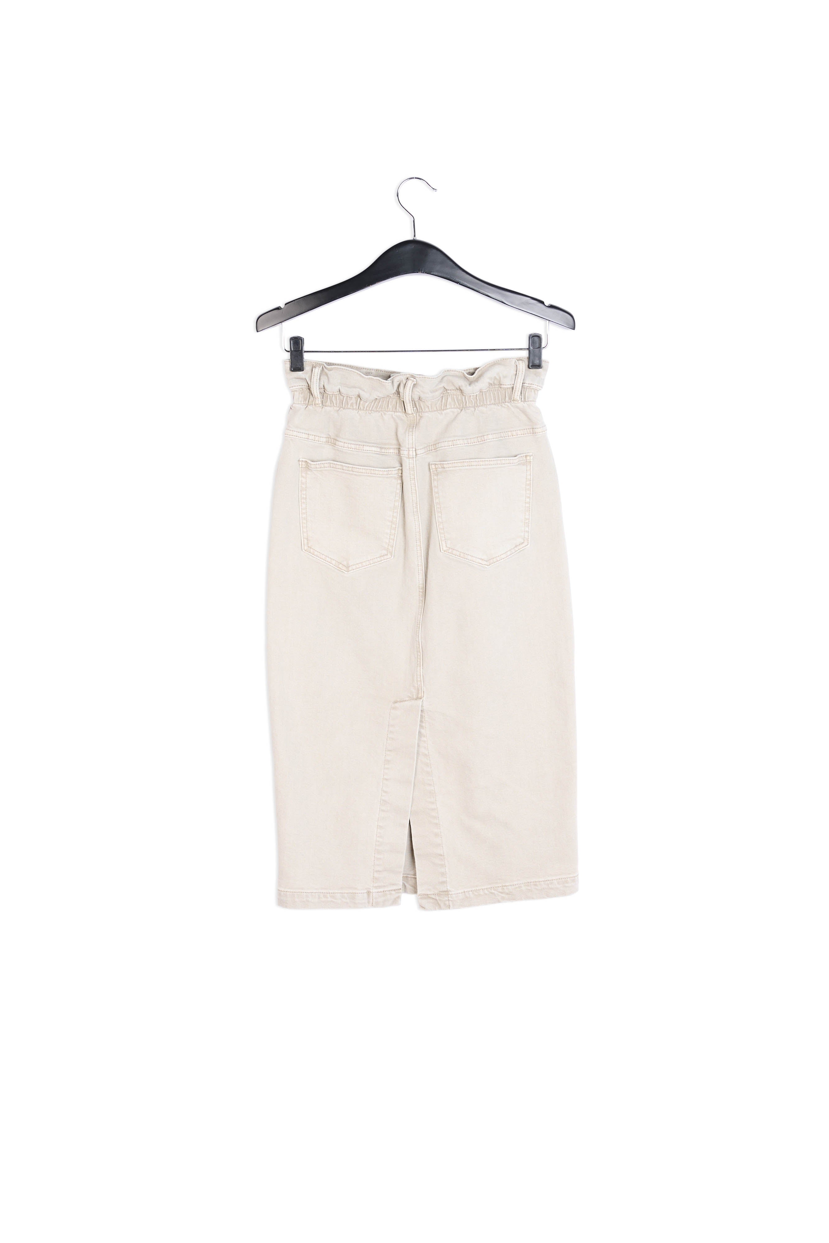 Beige kokerrok in jeansstof RE—SSENTIEL | Essentiel second hand