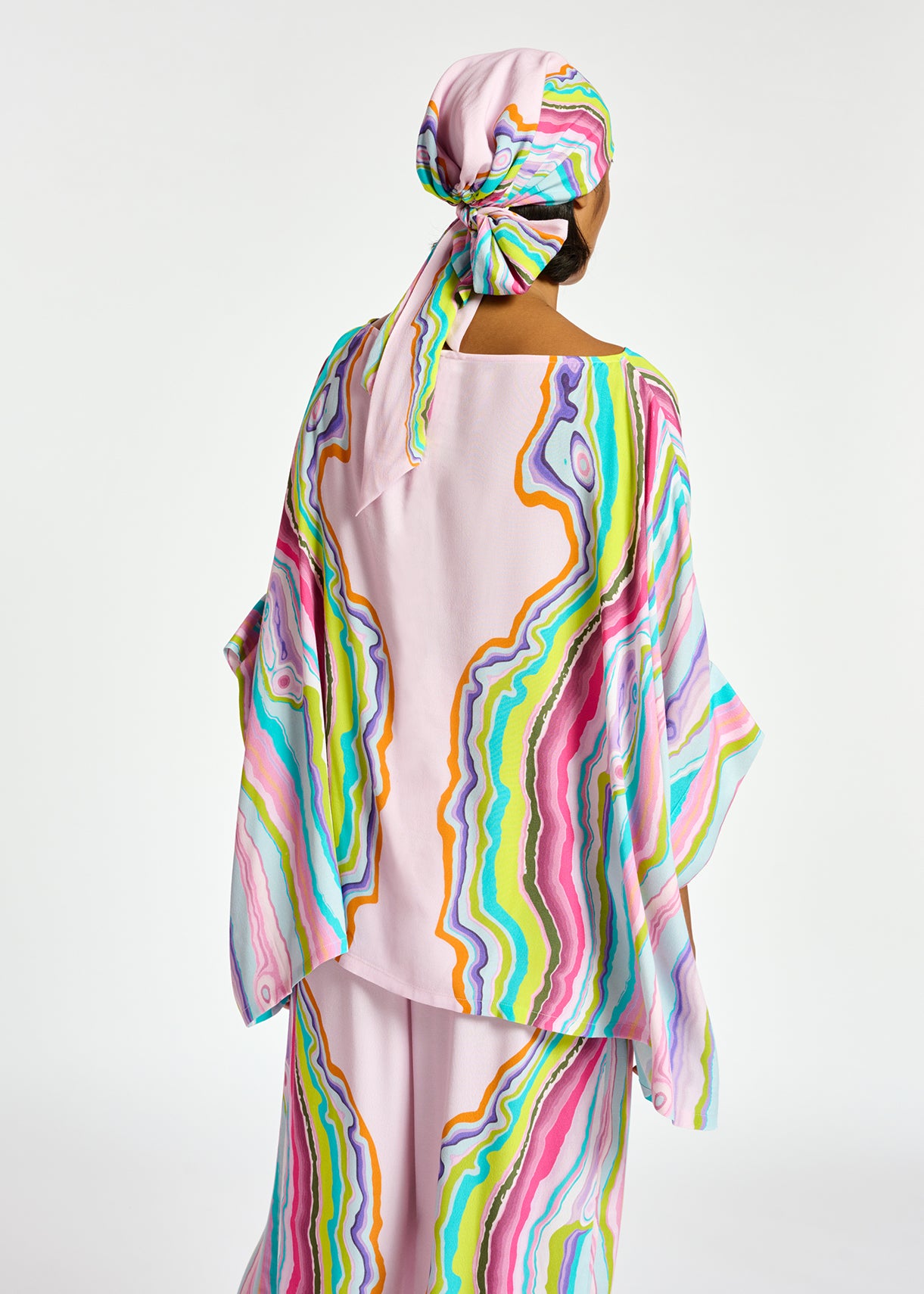 Top lilas oversize à  imprimé multicolore RE—SSENTIEL | Essentiel second hand