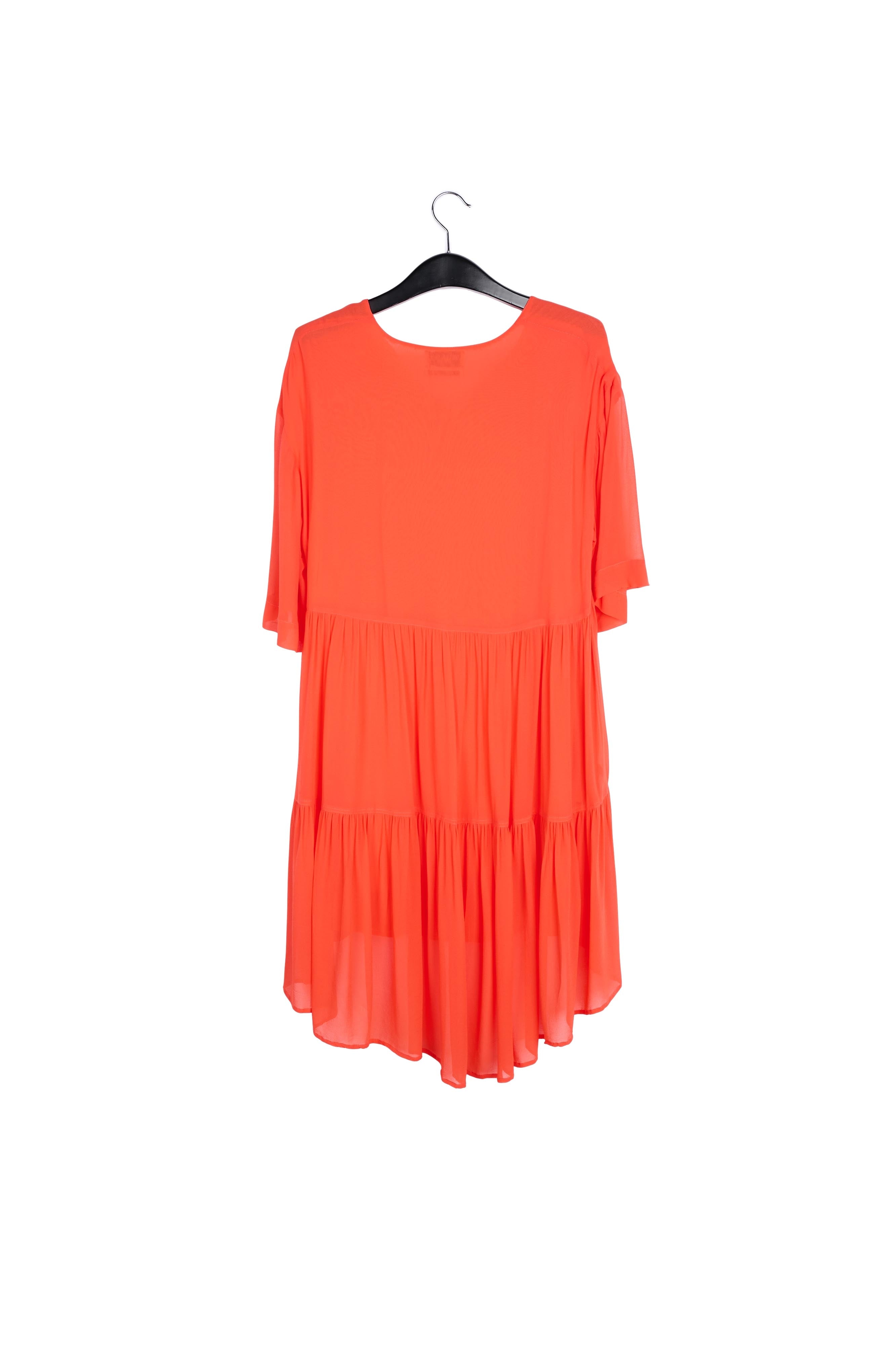 Oranje mini-jurk met volants RE—SSENTIEL | Essentiel second hand