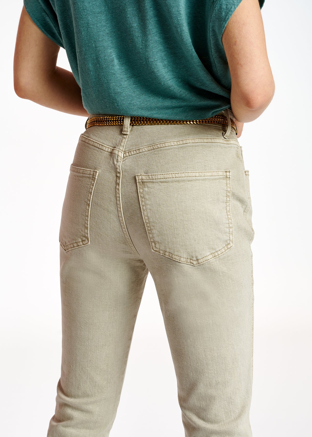Beige straight-leg jeans RE—SSENTIEL | Essentiel second hand