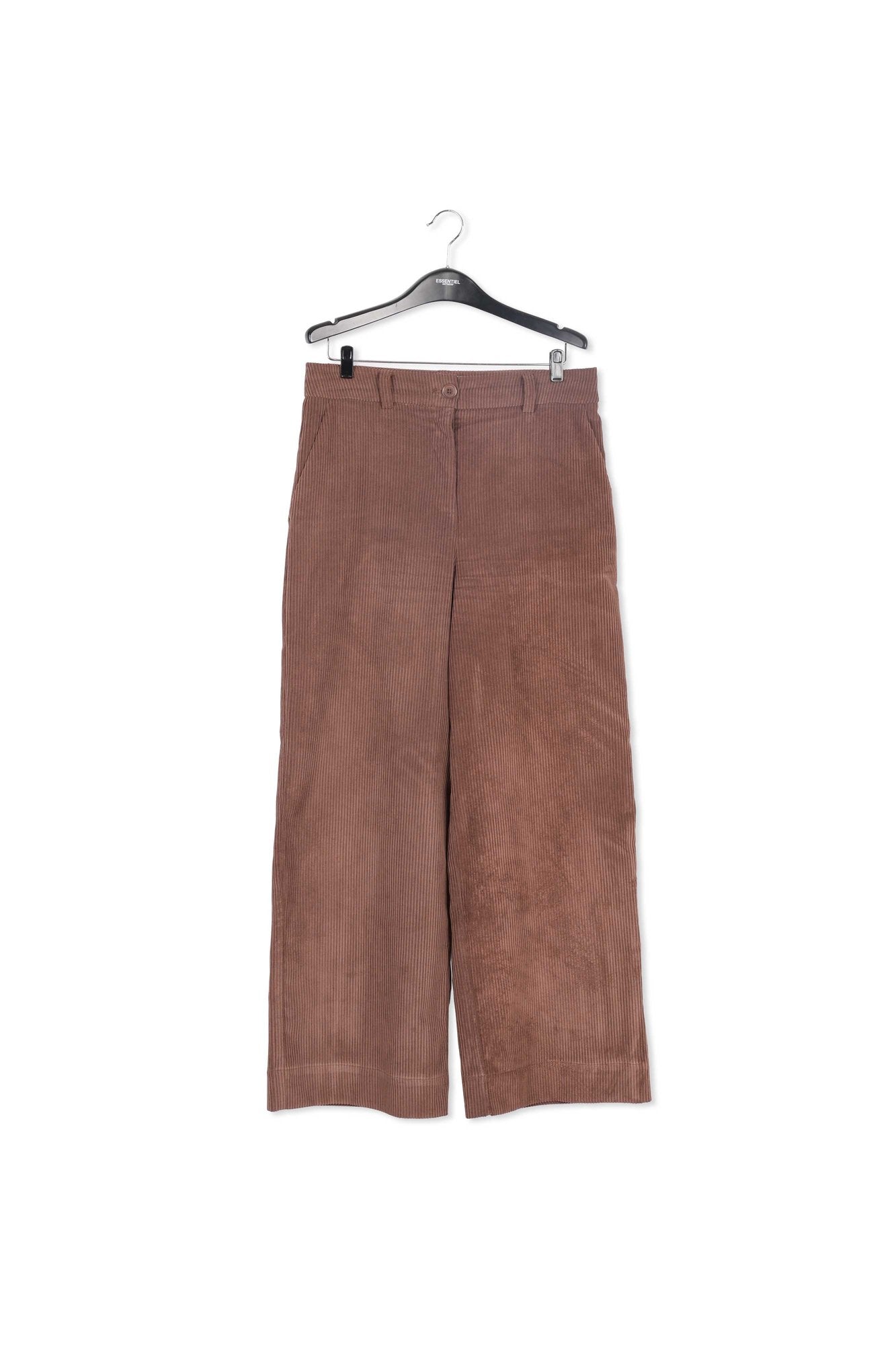 Brown corduroy wide-leg pants RE—SSENTIEL | Essentiel second hand
