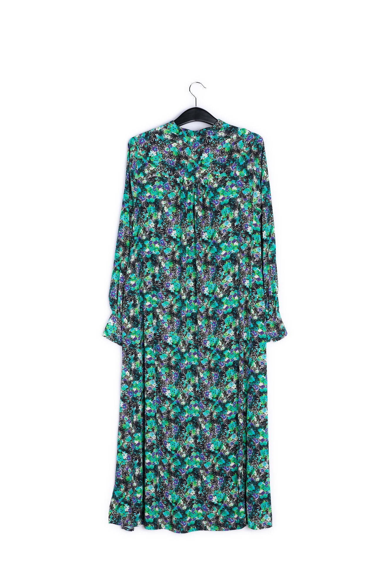Green floral print a-line shirt dress RE—SSENTIEL | Essentiel second hand