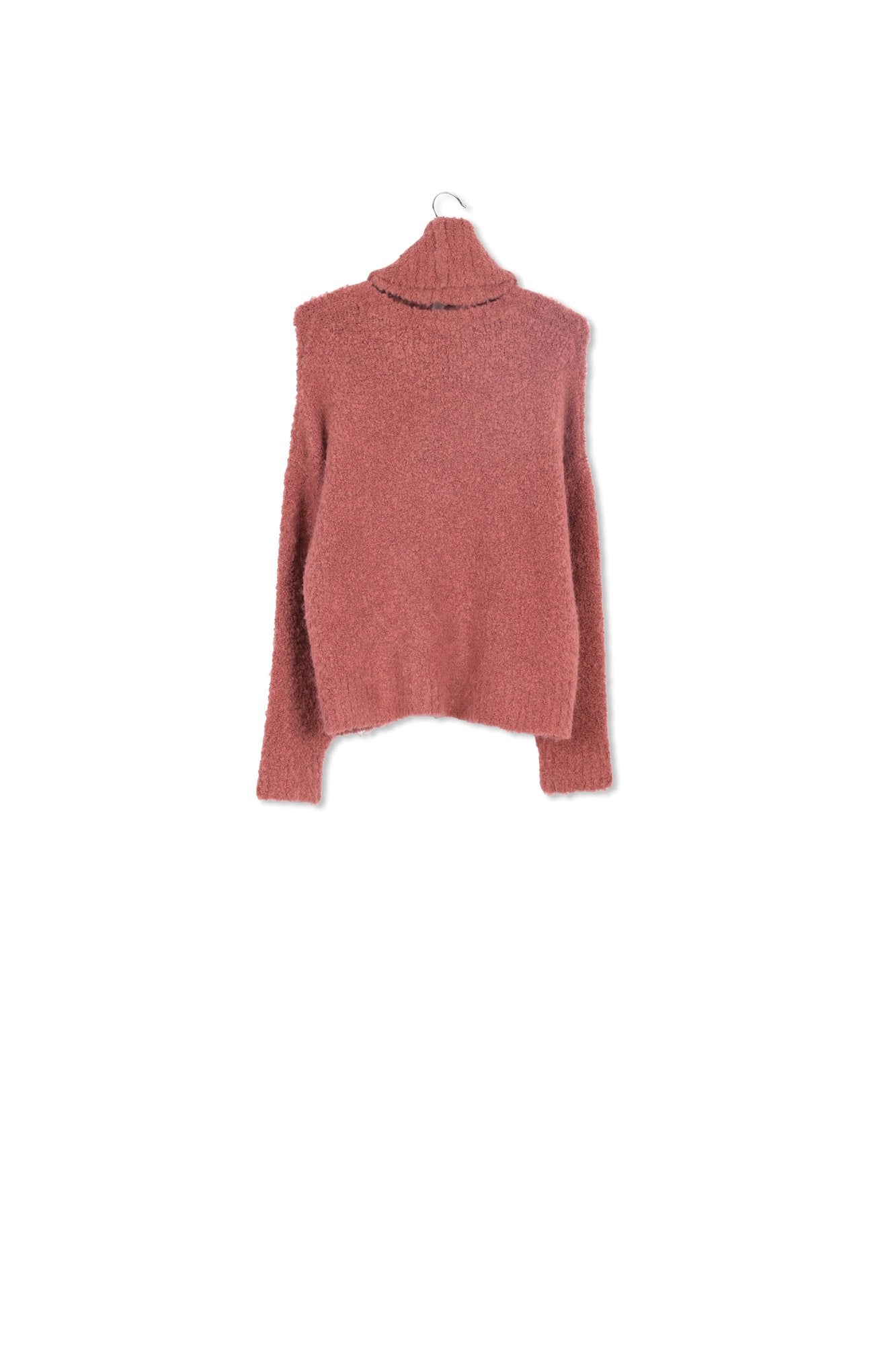Brown knit sweater with separate collar RE—SSENTIEL | Essentiel second hand