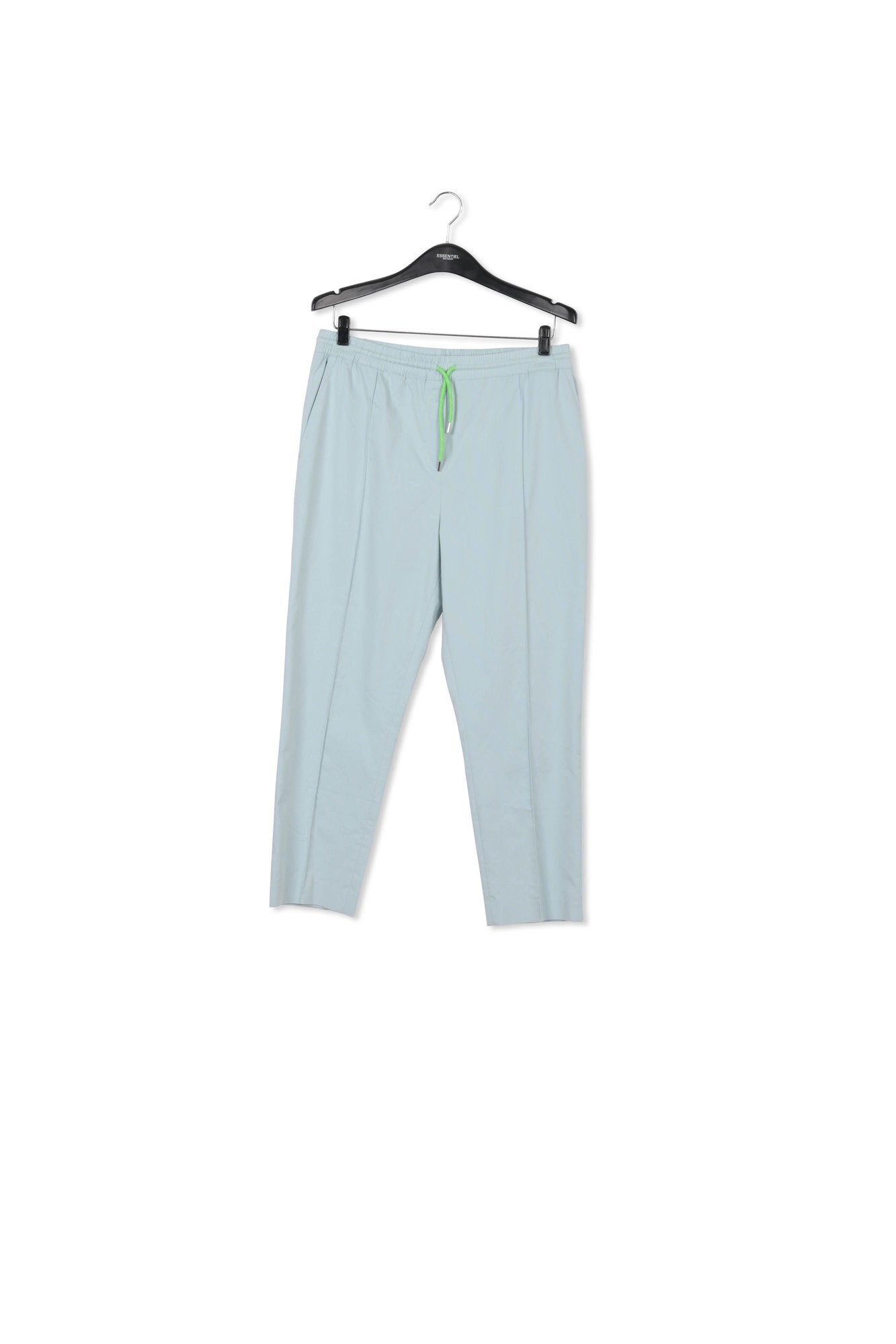 Light blue plaid cotton-blend pants RE—SSENTIEL | Essentiel second hand