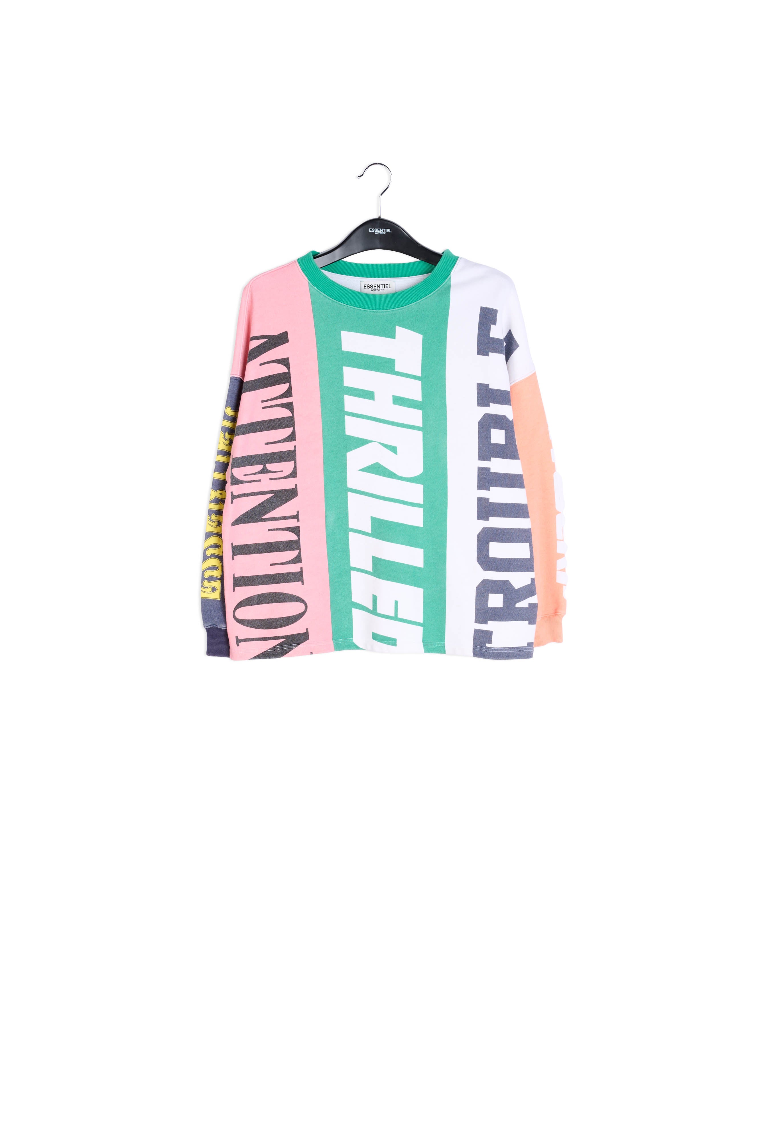 Multicolored printed cotton-jersey sweatshirt RE—SSENTIEL | Essentiel second hand