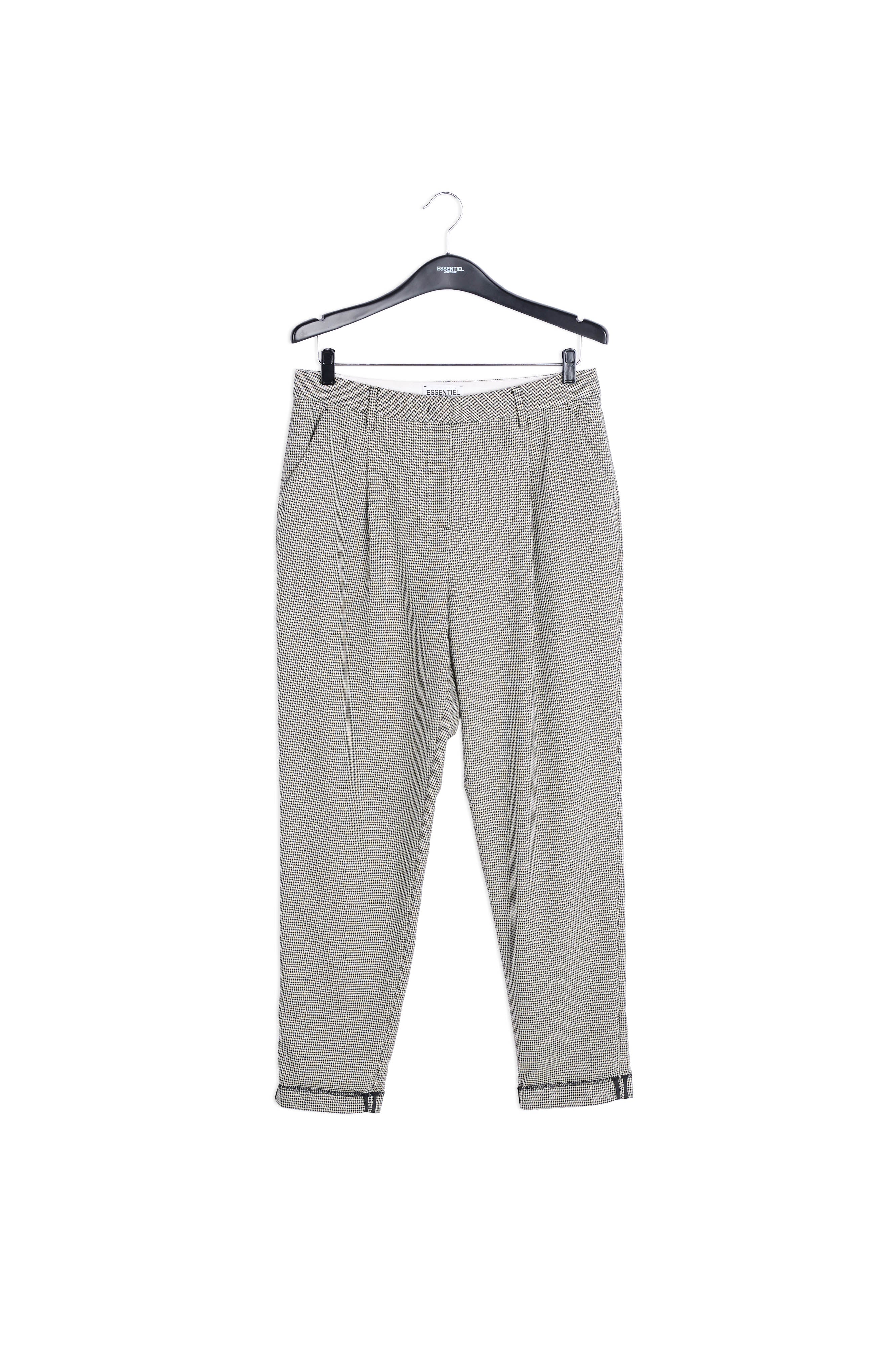 Pantalon pied-de-poule ample à taille haute RE—SSENTIEL | Essentiel second hand