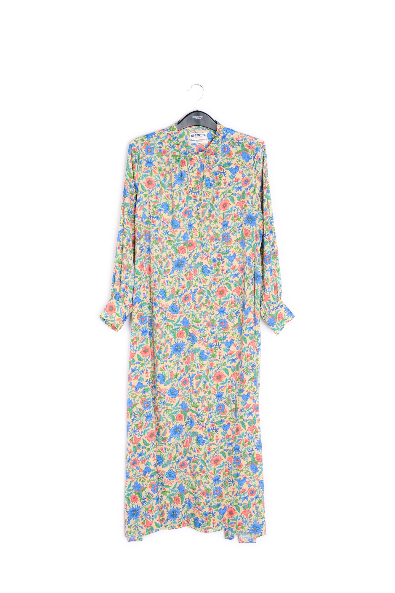 Light blue floral-print shirt dress RE—SSENTIEL | Essentiel second hand