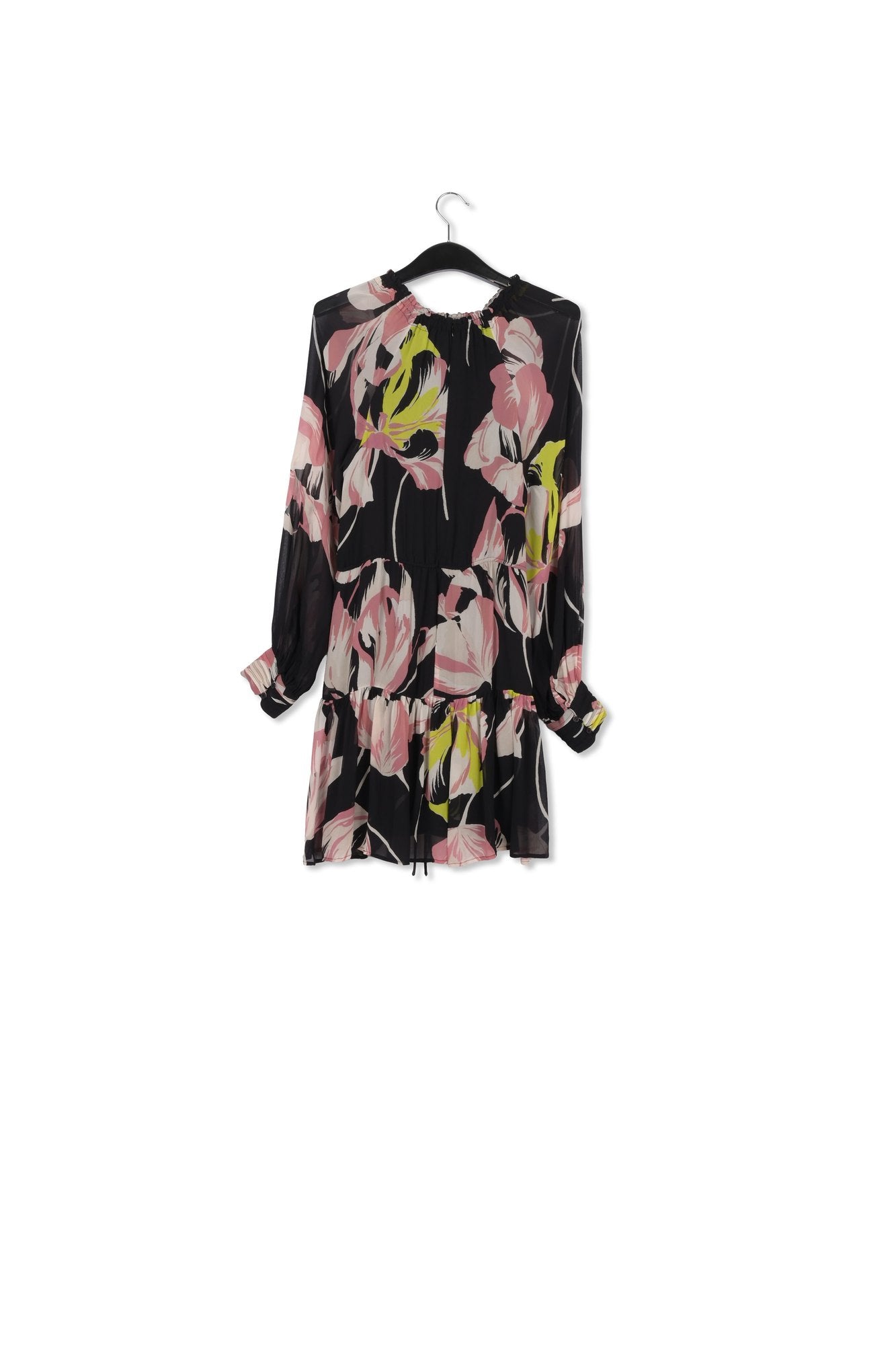 Black floral-print mini dress RE—SSENTIEL | Essentiel second hand