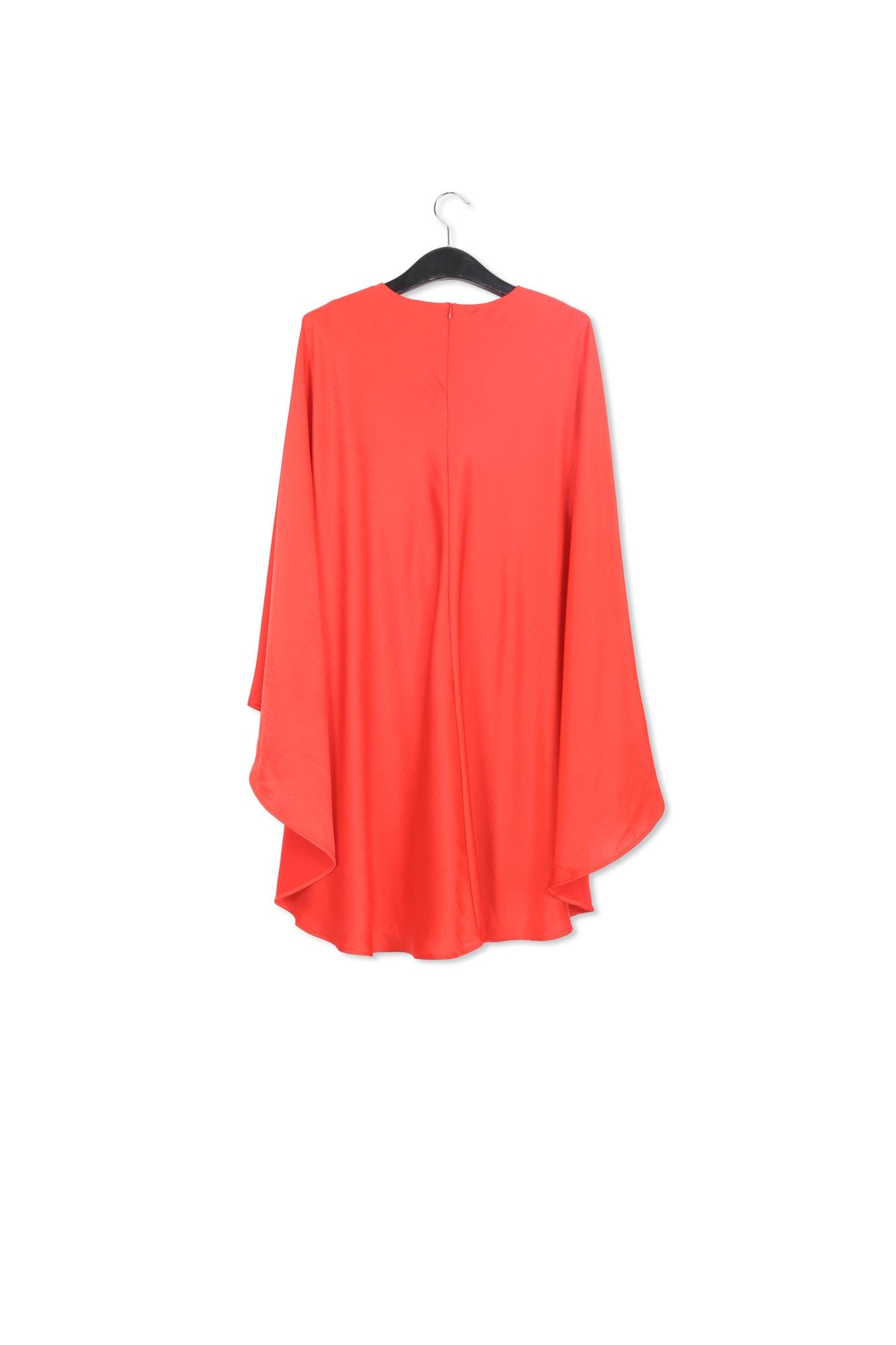 Red cape-effect mini satin dress RE—SSENTIEL | Essentiel second hand
