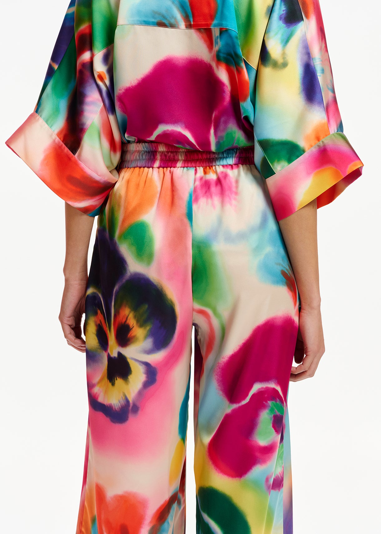 Multicolor floral print wide-leg pants RE—SSENTIEL | Essentiel second hand