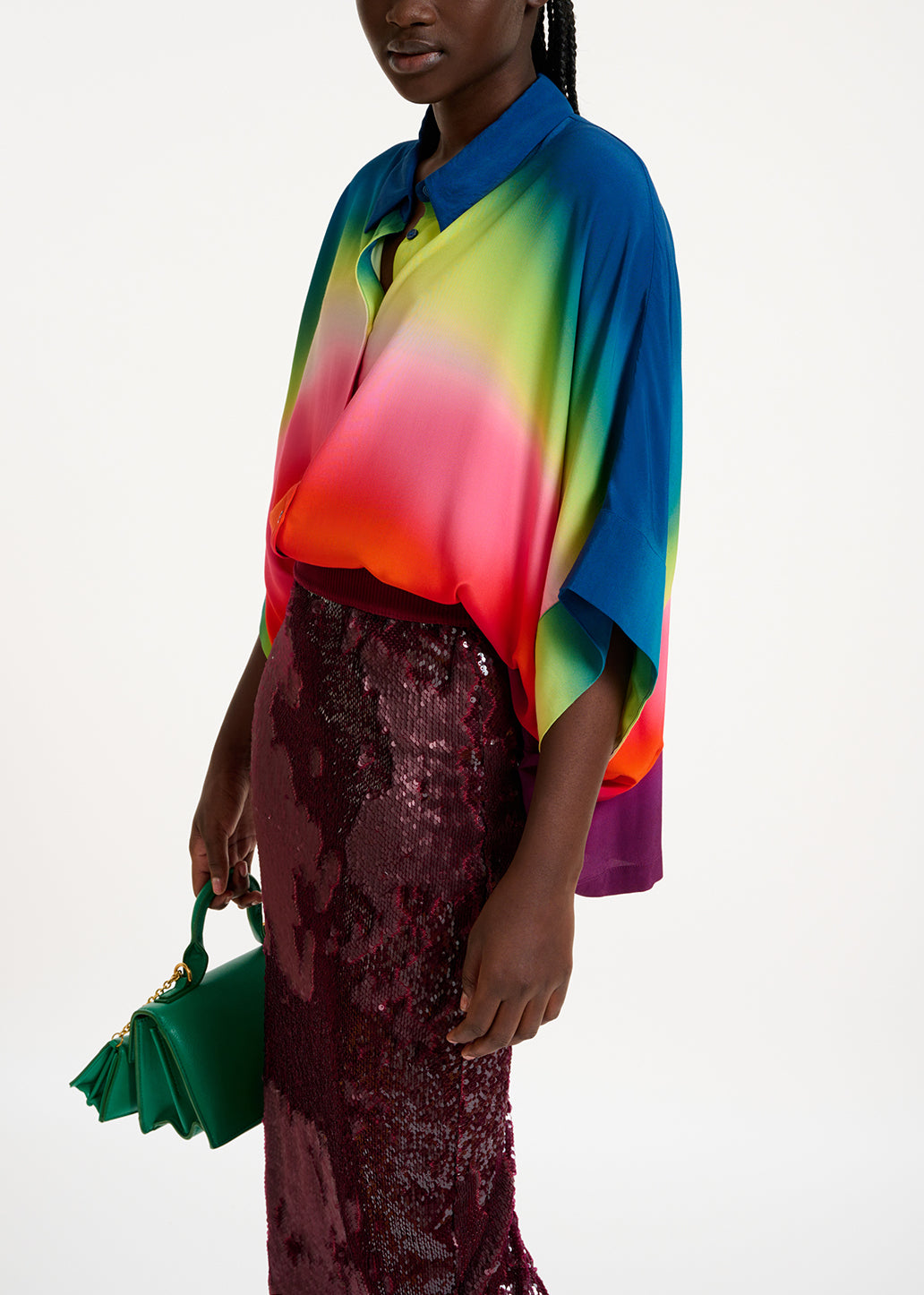 Chemise oversize à  dégradé multicolore RE—SSENTIEL | Essentiel second hand