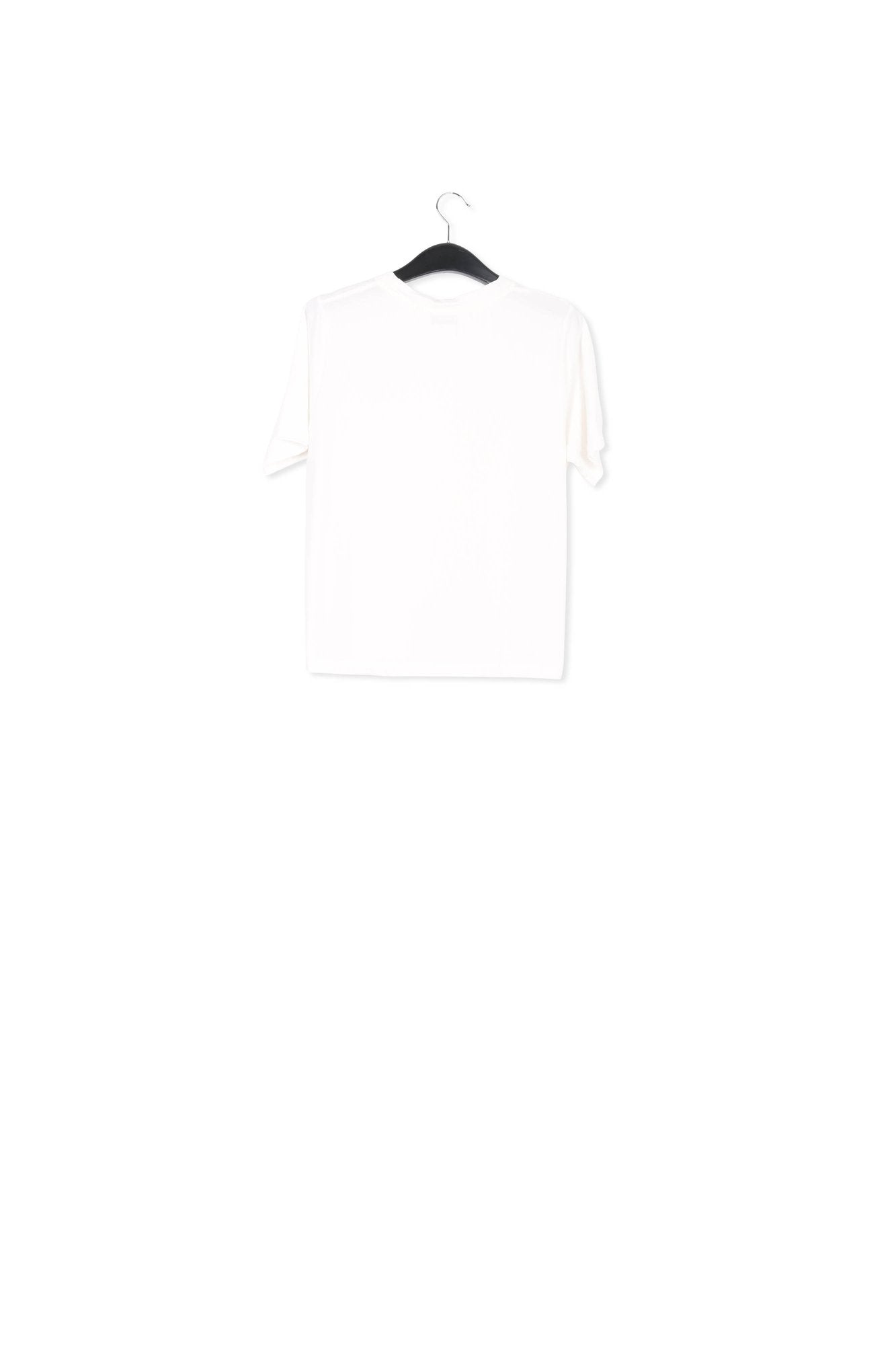 Off-white cotton-jersey face embroidered t-shirt RE—SSENTIEL | Essentiel second hand