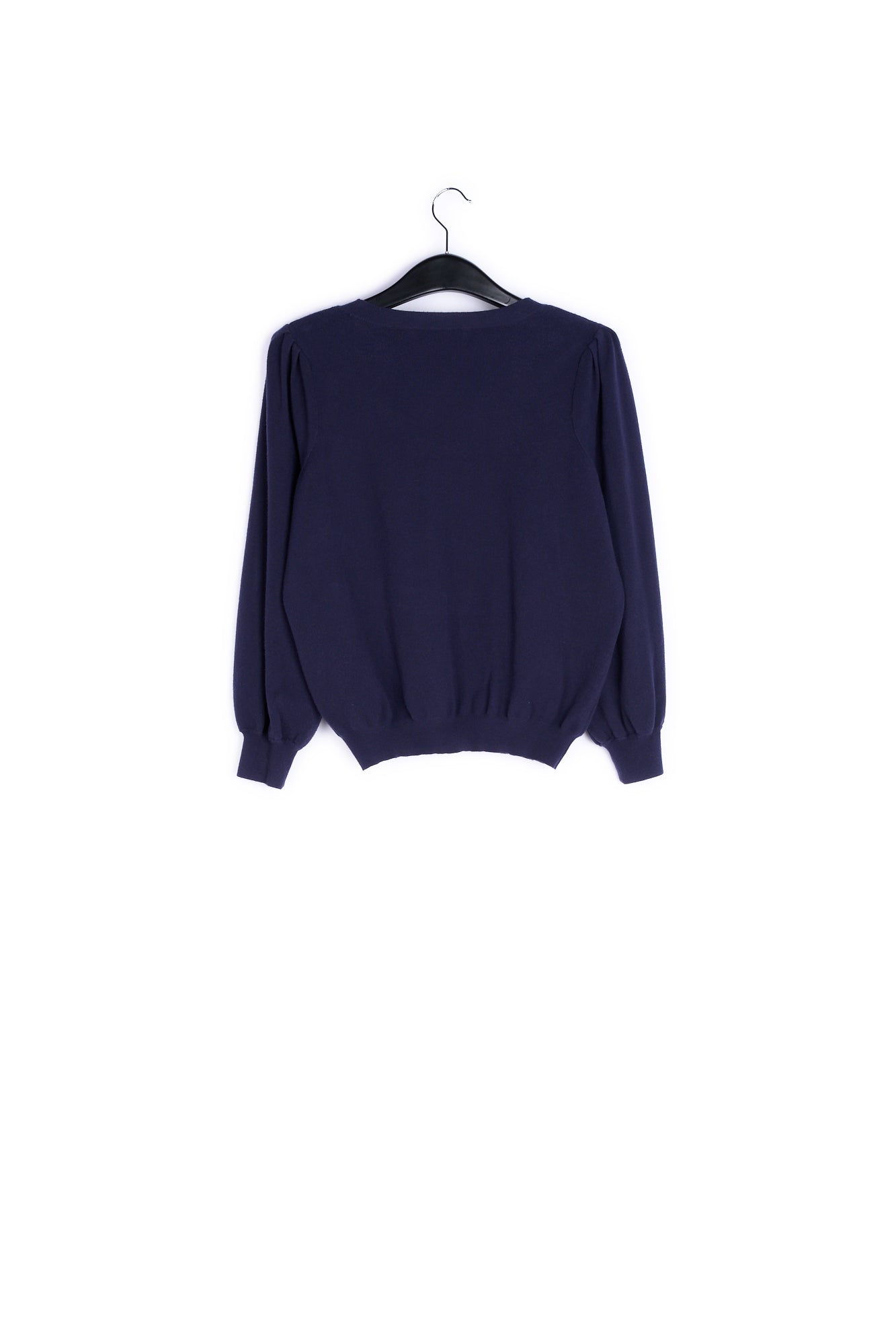 Dark blue sweater with pleat details RE—SSENTIEL | Essentiel second hand