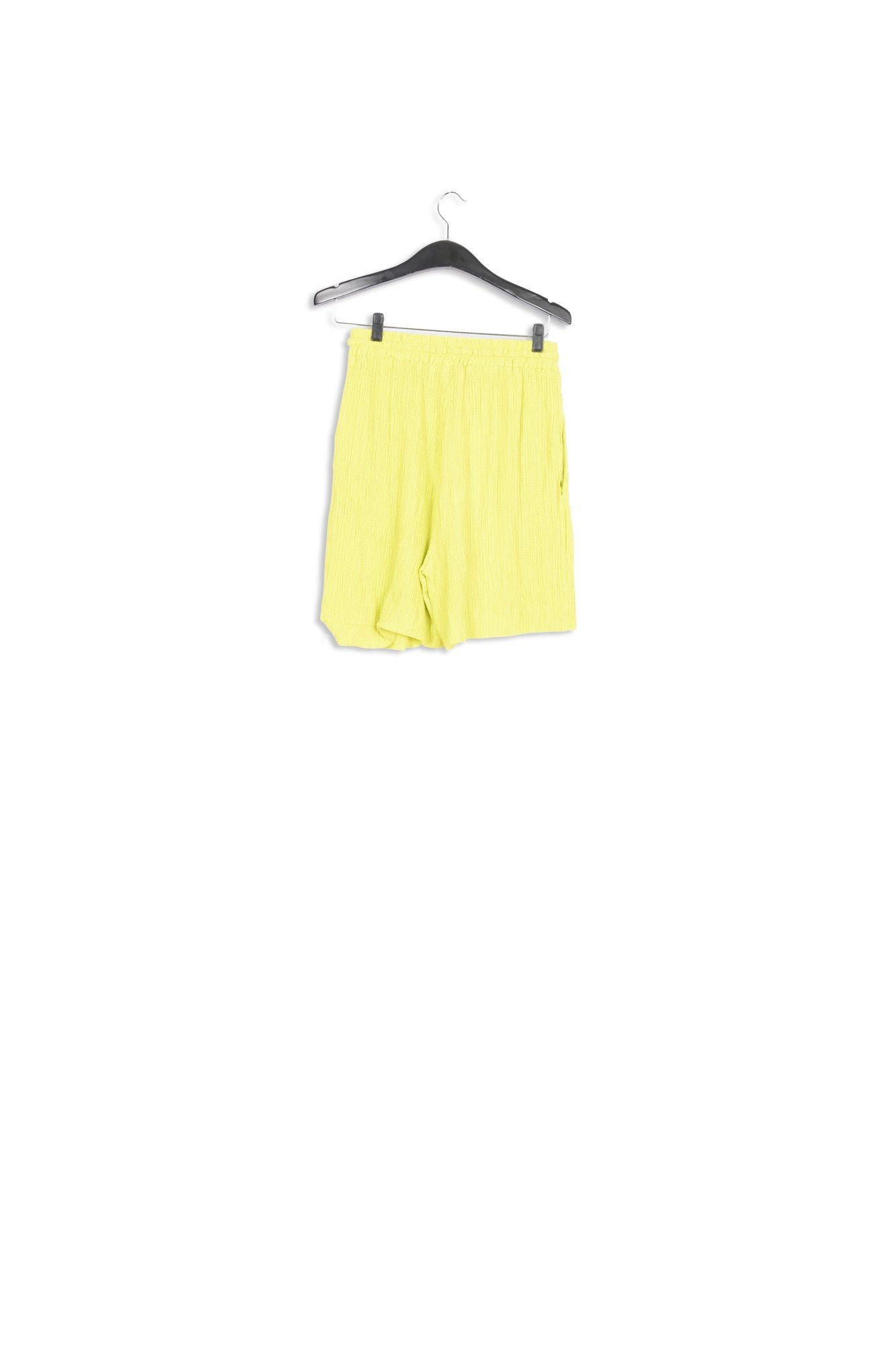Lime green seersucker shorts RE—SSENTIEL | Essentiel second hand